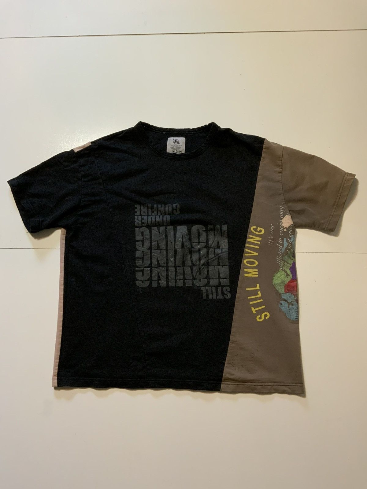 Other Still Moving Under Gunfire Cut & Sew Patchwork Split T-Shirt Size US M / EU 48-50 / 2 - 1 Thumbnail