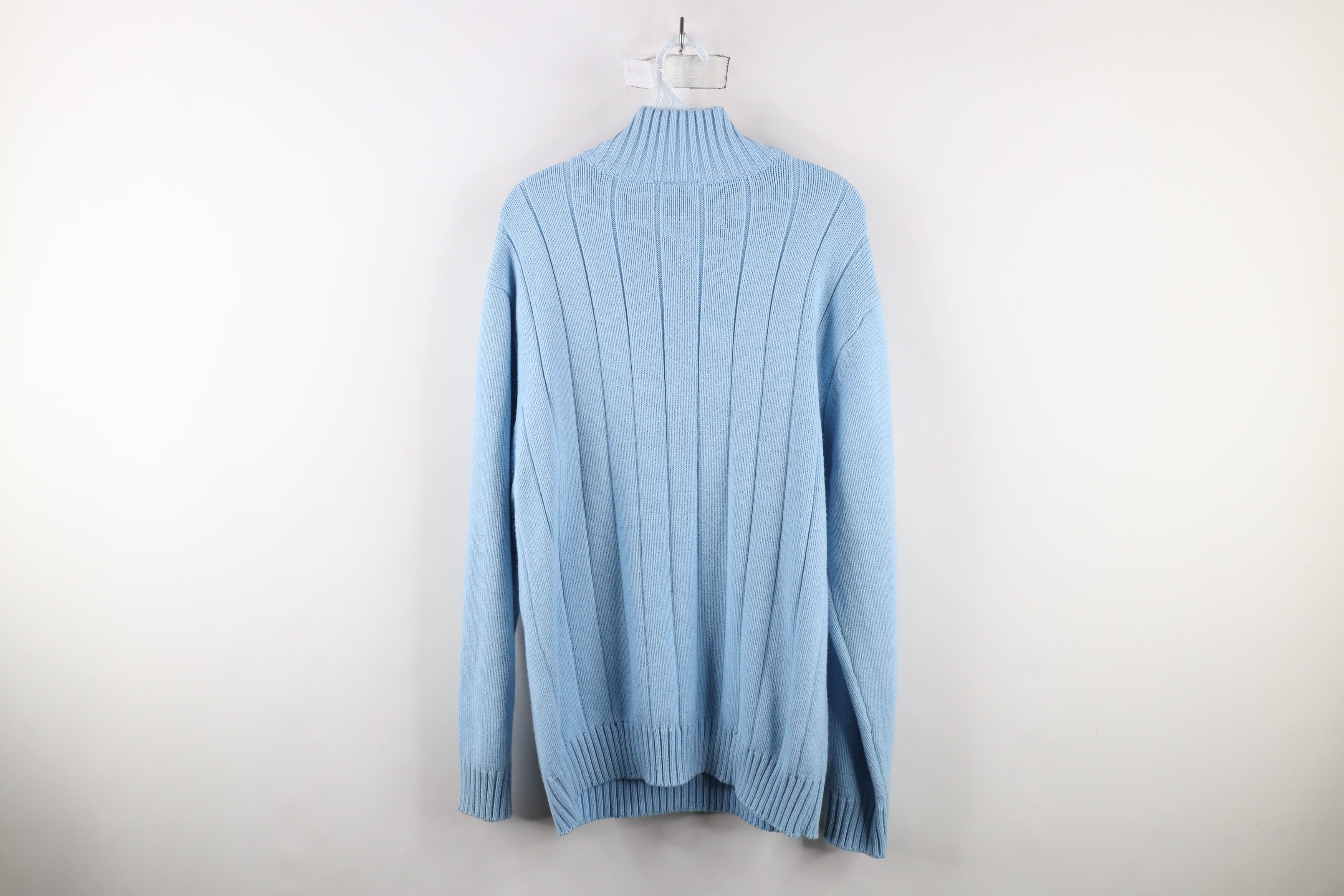 Southpole × Vintage Vintage 90s Southpole Striped Knit Half Zip Pullover Sweater Size US M / EU 48-50 / 2 - 11 Thumbnail