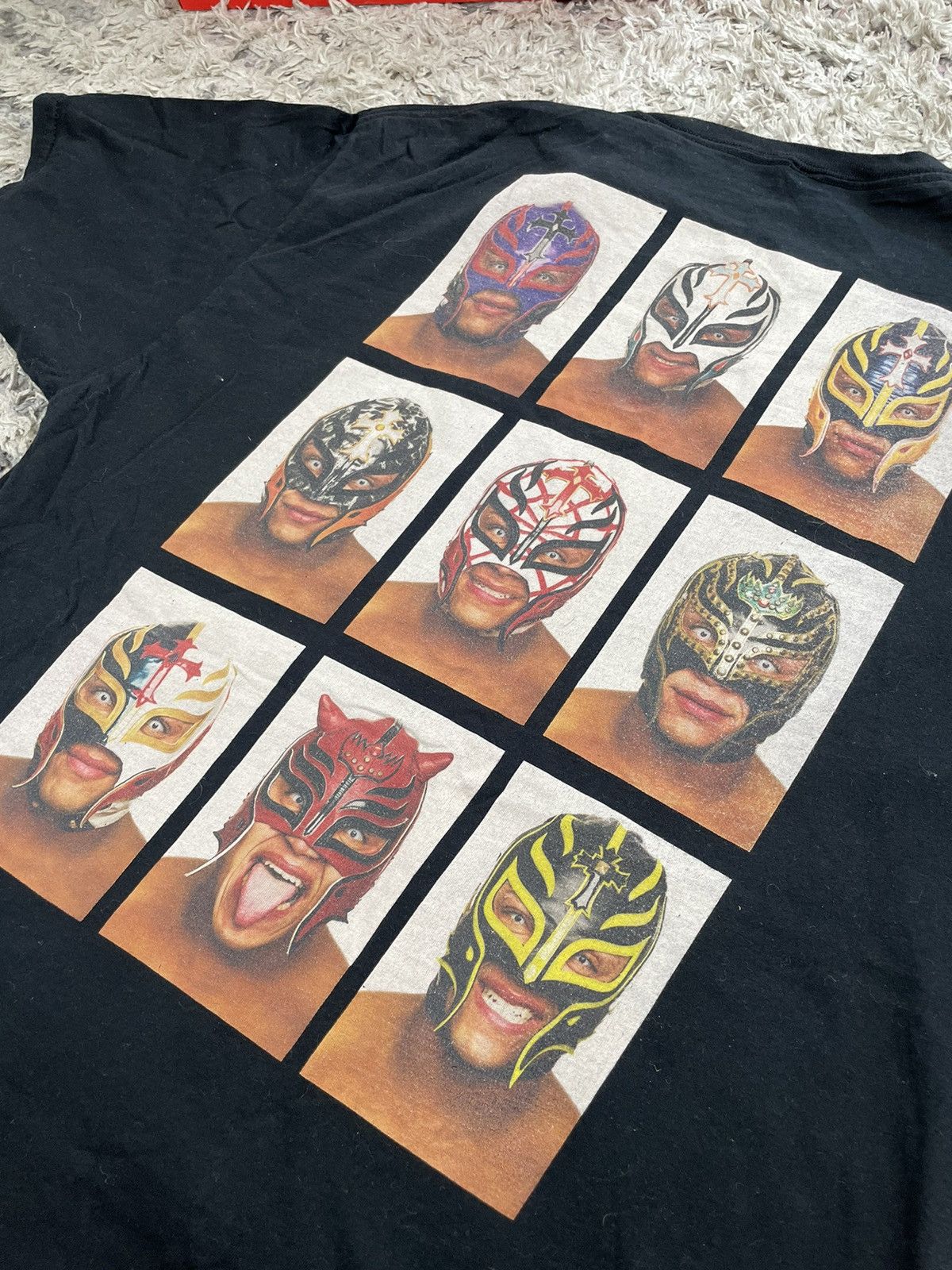 Vintage × WWE Vintage WWE Rey Mysterio 619 Faces T-Shirt Size US L / EU 52-54 / 3 - 4 Thumbnail