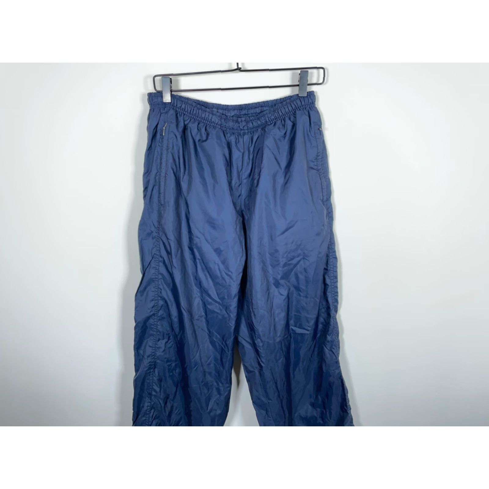 Nike VINTAGE Nike Windbreaker Pants Men Large Dark Blue Lined Drawstring 90s Track Pants Nike Mens Large Blue 90s Retro Size US 30 / EU 46 - 4 Thumbnail