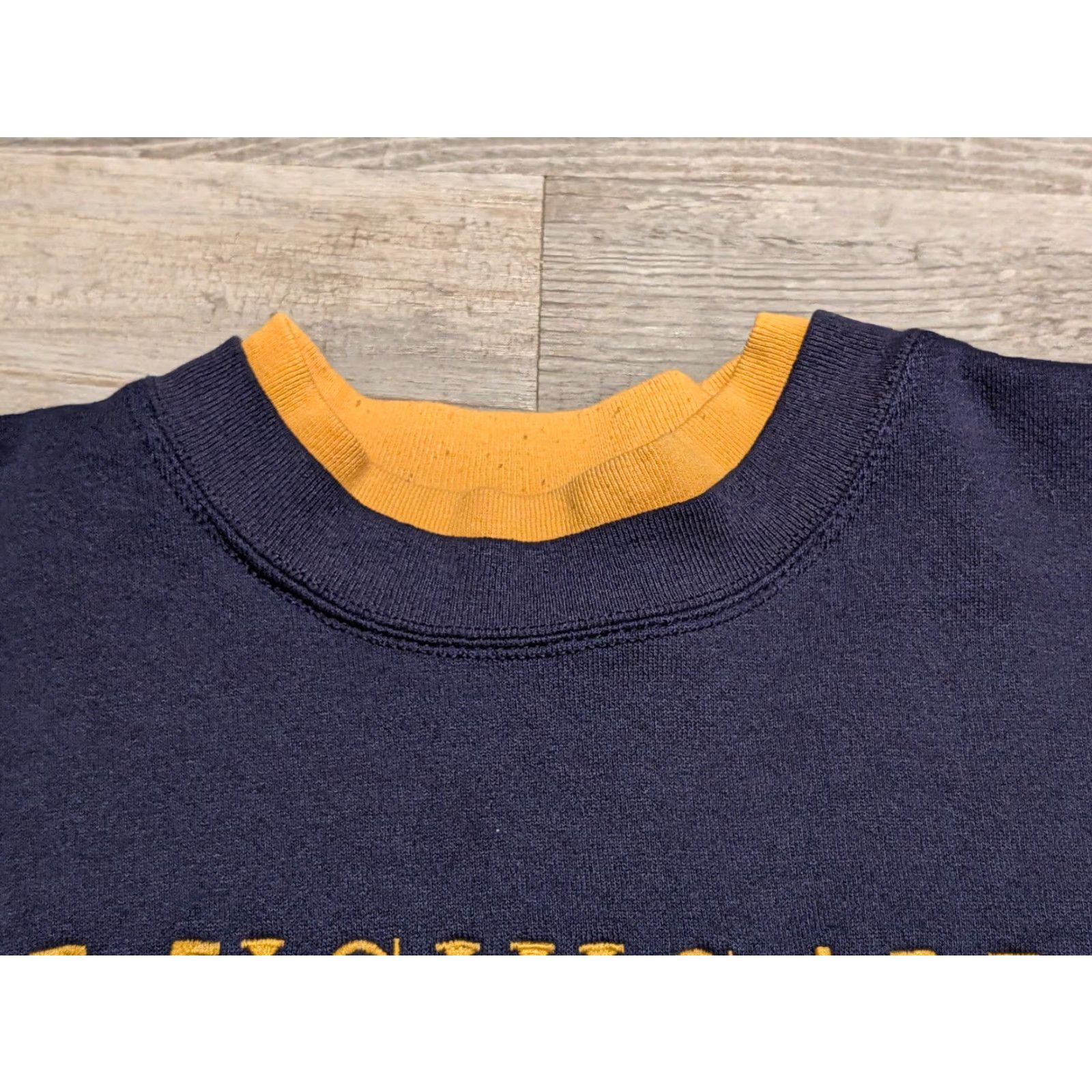 Doublet VINTAGE Dodger Michigan Wolverines Sweatshirt Crewneck Large Blue Embroidered 90s College USA Made Men Size US L / EU 52-54 / 3 - 7 Thumbnail