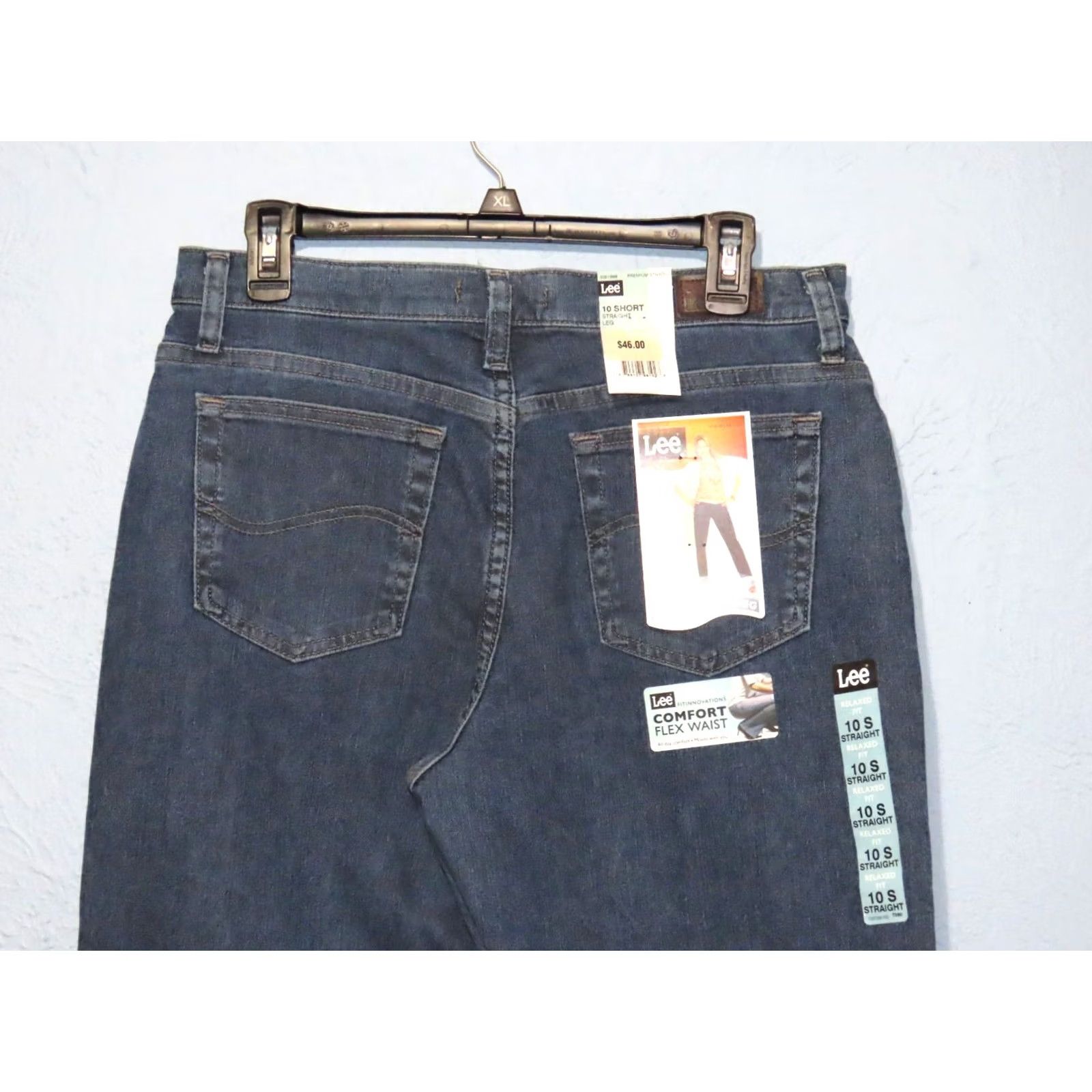 Lee READ Lee Women's 10 Jeans Relaxed Fit Straight Leg NWT Blue Denim 29in Inseam Moderate Wash Stretch Regular Size 10 Size 32" / US 10 / IT 46 - 6 Thumbnail