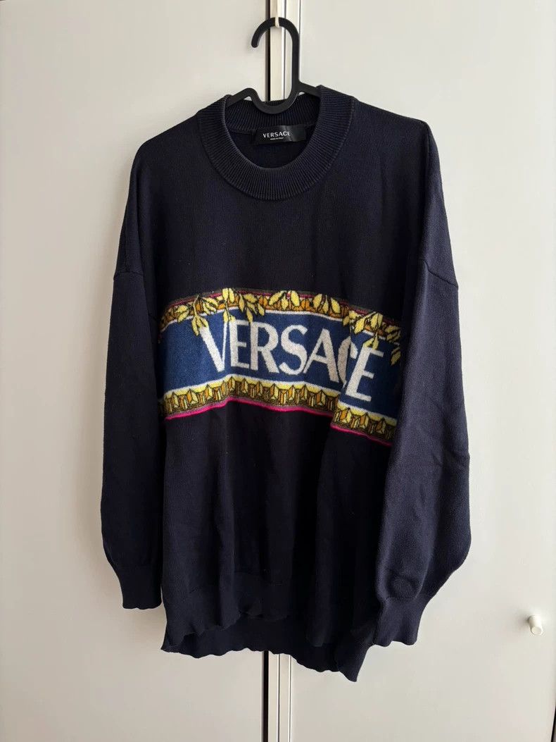 Versace Versace Logo knitted top Size US M / EU 48-50 / 2 - 1 Thumbnail