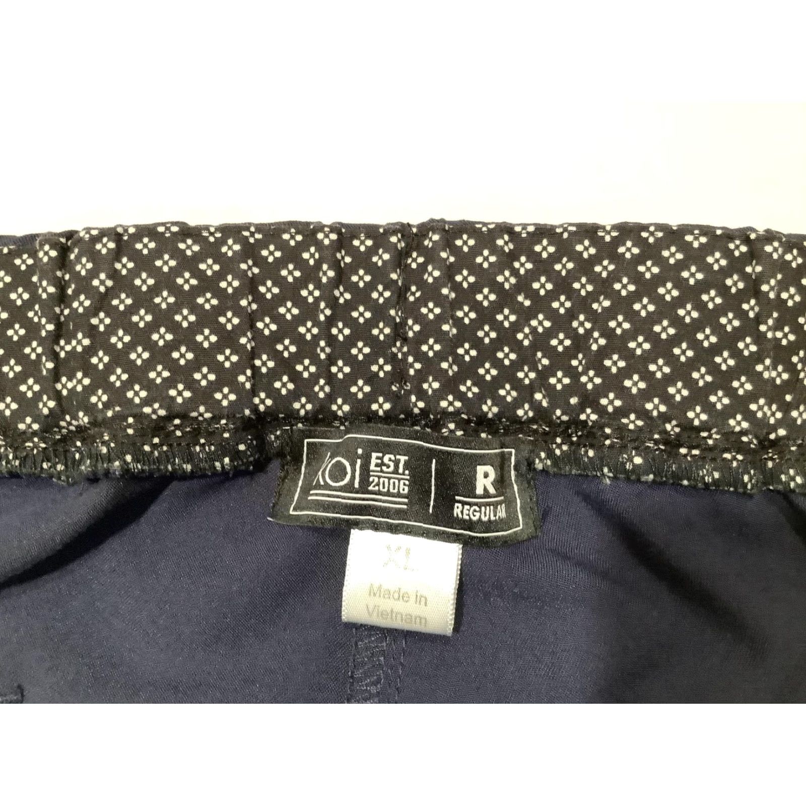 Koio Koi Pants Womens XL Blue Scrub Cargo Elastic Waist Drawstring Medical Workwear Size 40" / US 18 - 5 Thumbnail