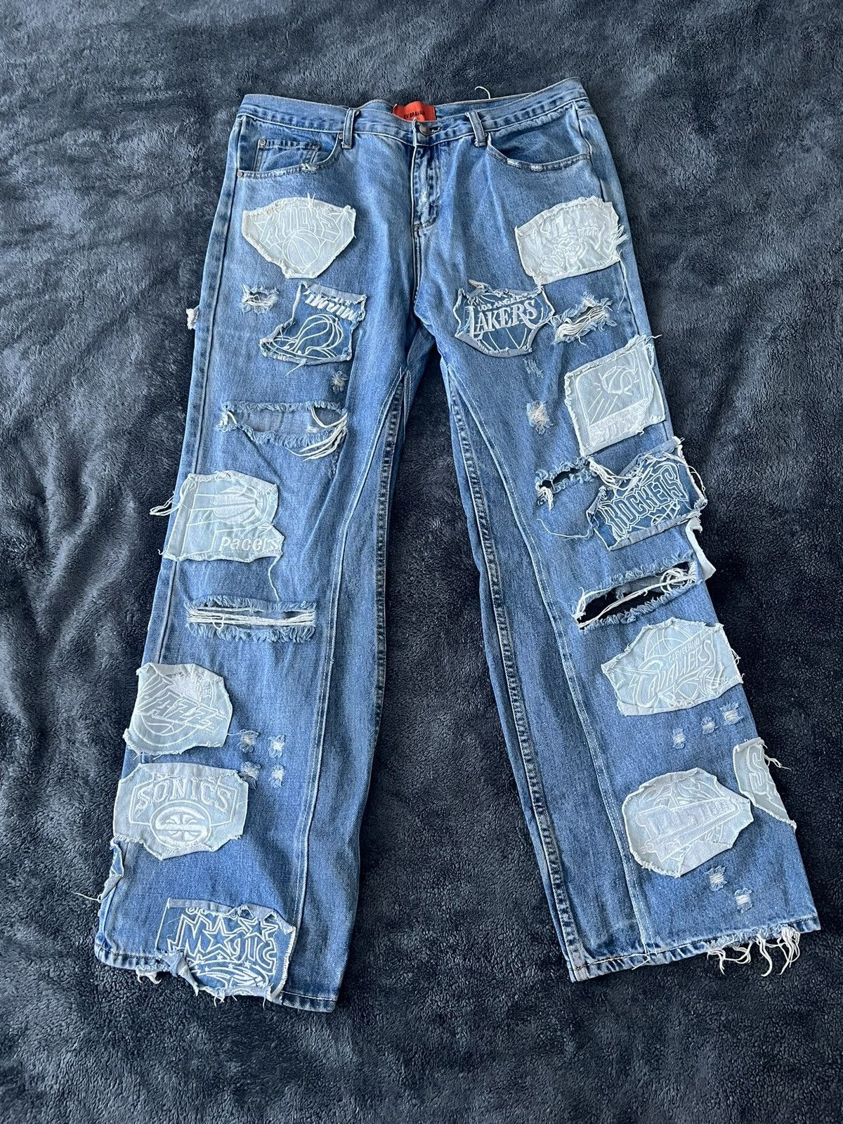 Who Decides War Who Decides War NBA Patchwork Denim Size US 36 / EU 52 - 1 Thumbnail