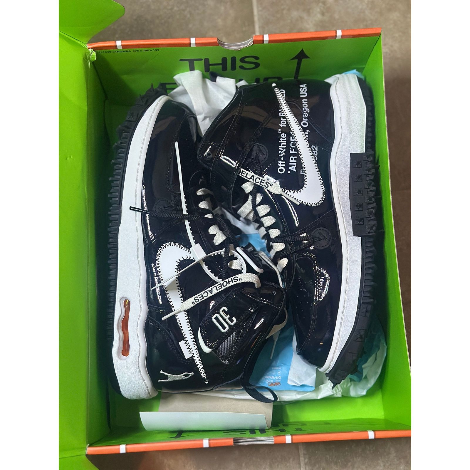 Nike × Off-White Size 11.5 - OFF-WHITE Air Force One Mid Black Sneakers Size US 11.5 / EU 44-45 - 2 Thumbnail