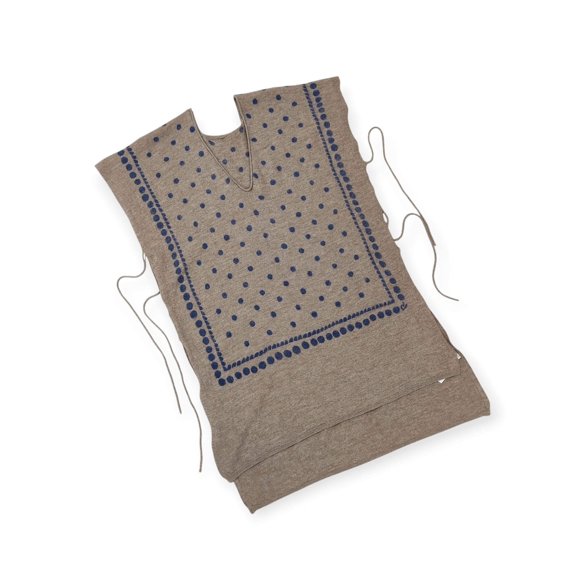45rpm 45rpm Kapital "Hua Xia" Polka Dot Woven Wool Poncho Size ONE SIZE - 6 Thumbnail