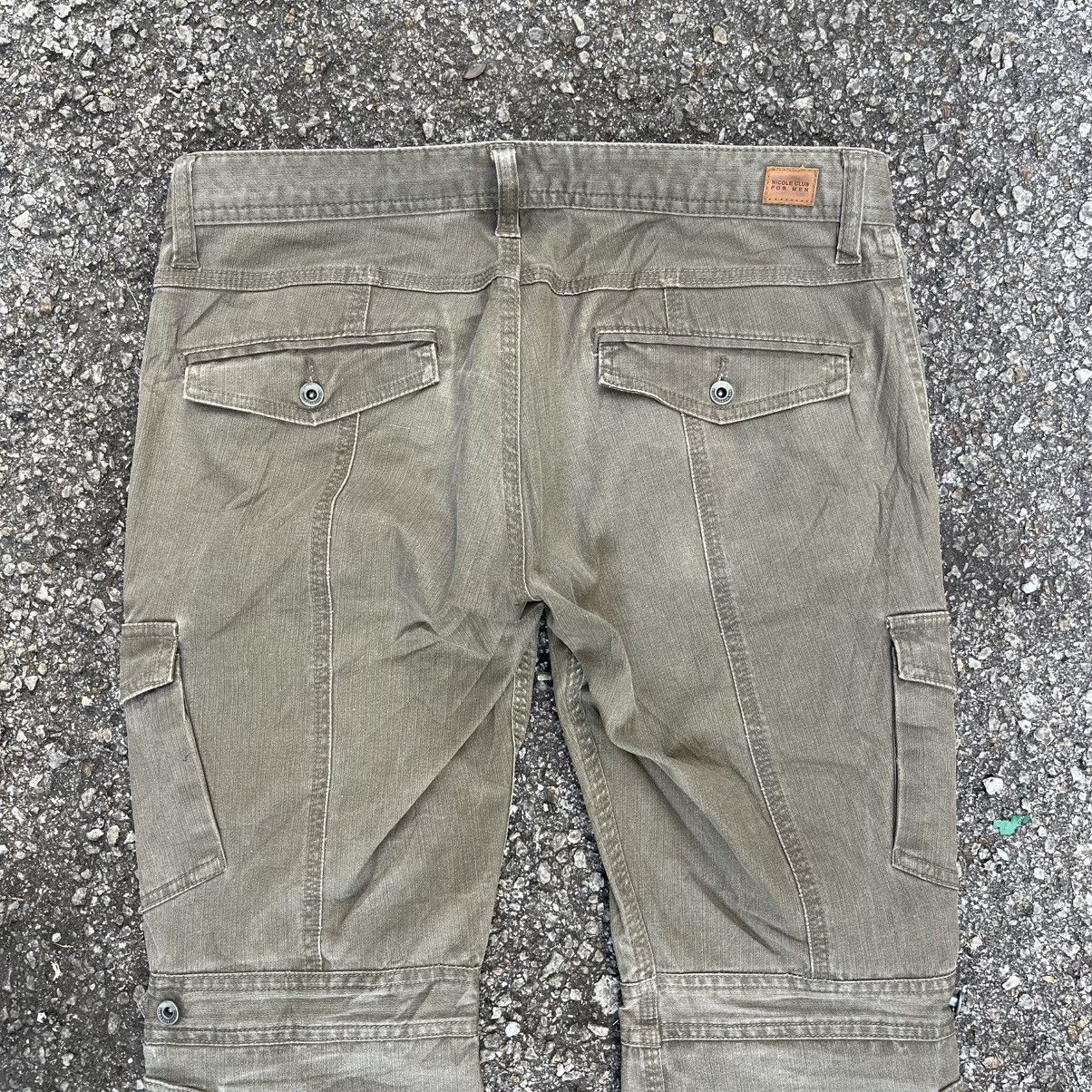 Japanese Brand Flared Cargo Multi Pocket Nicole Club Low Rise Boot Cut Pant Size US 30 / EU 46 - 11 Thumbnail