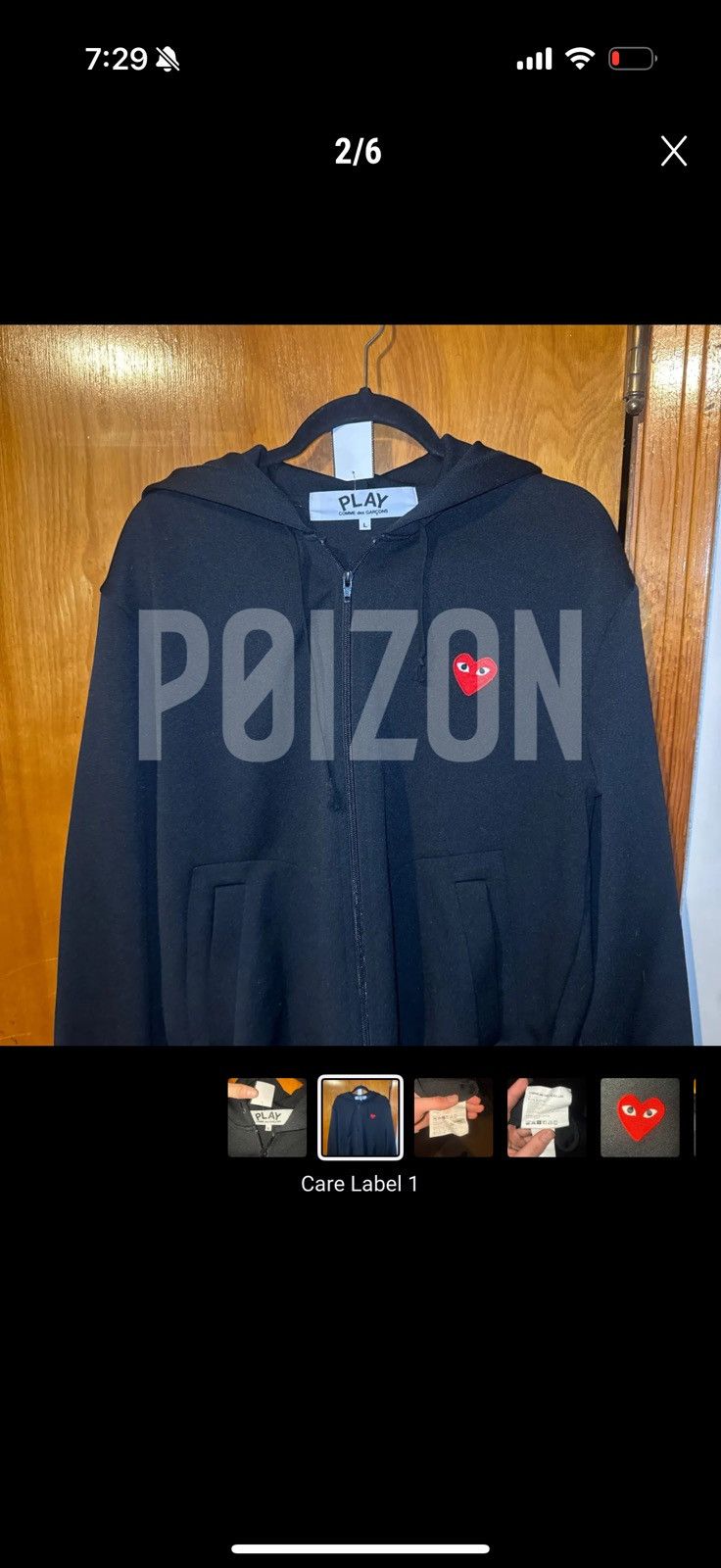 Comme des Garcons PLAY CDG Play FullZip Size US L / EU 52-54 / 3 - 1 Thumbnail