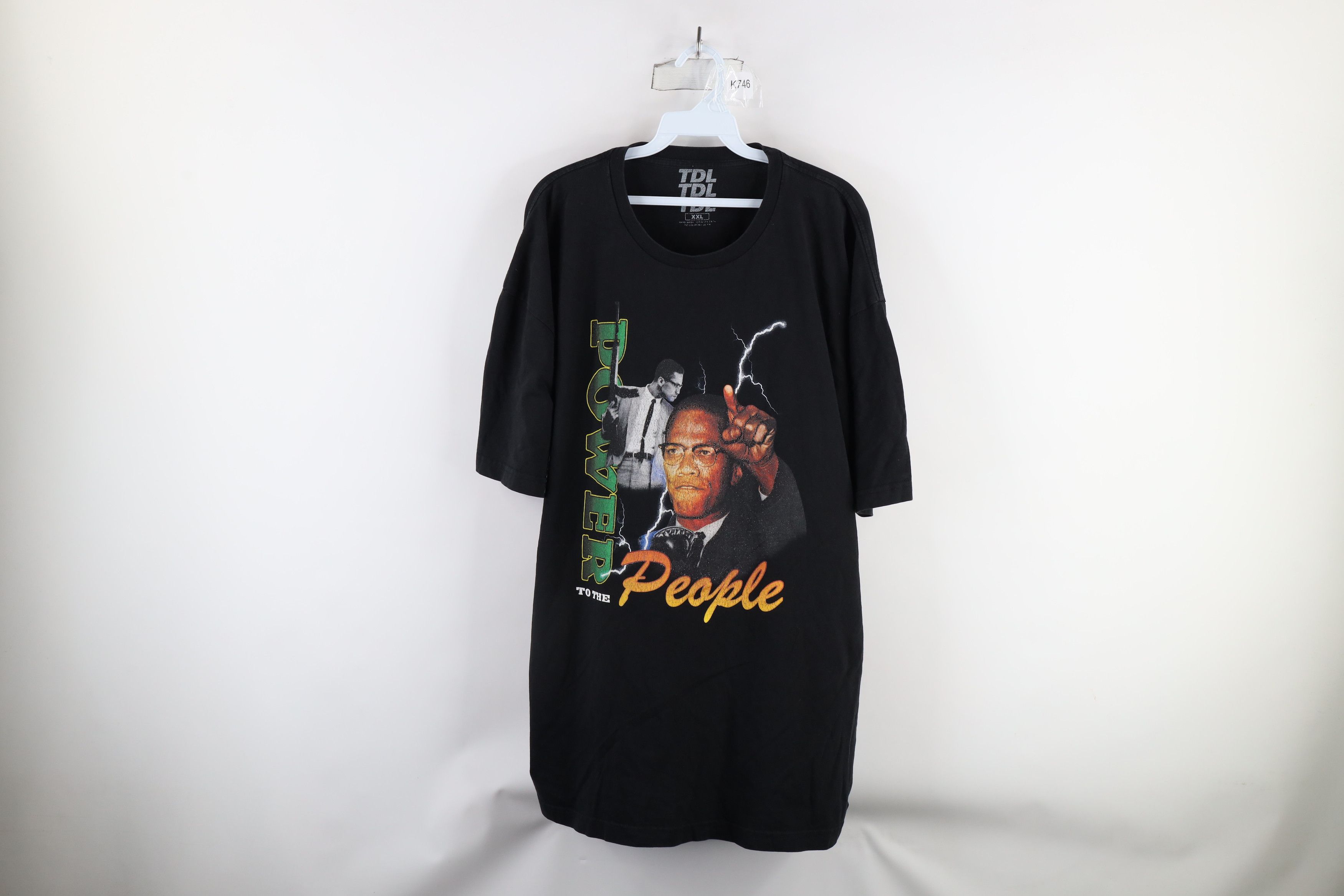 Vintage TDL The Dirty Label Malcolm X Power to the People T-Shirt Size US XXL / EU 58 / 5 - 1 Thumbnail