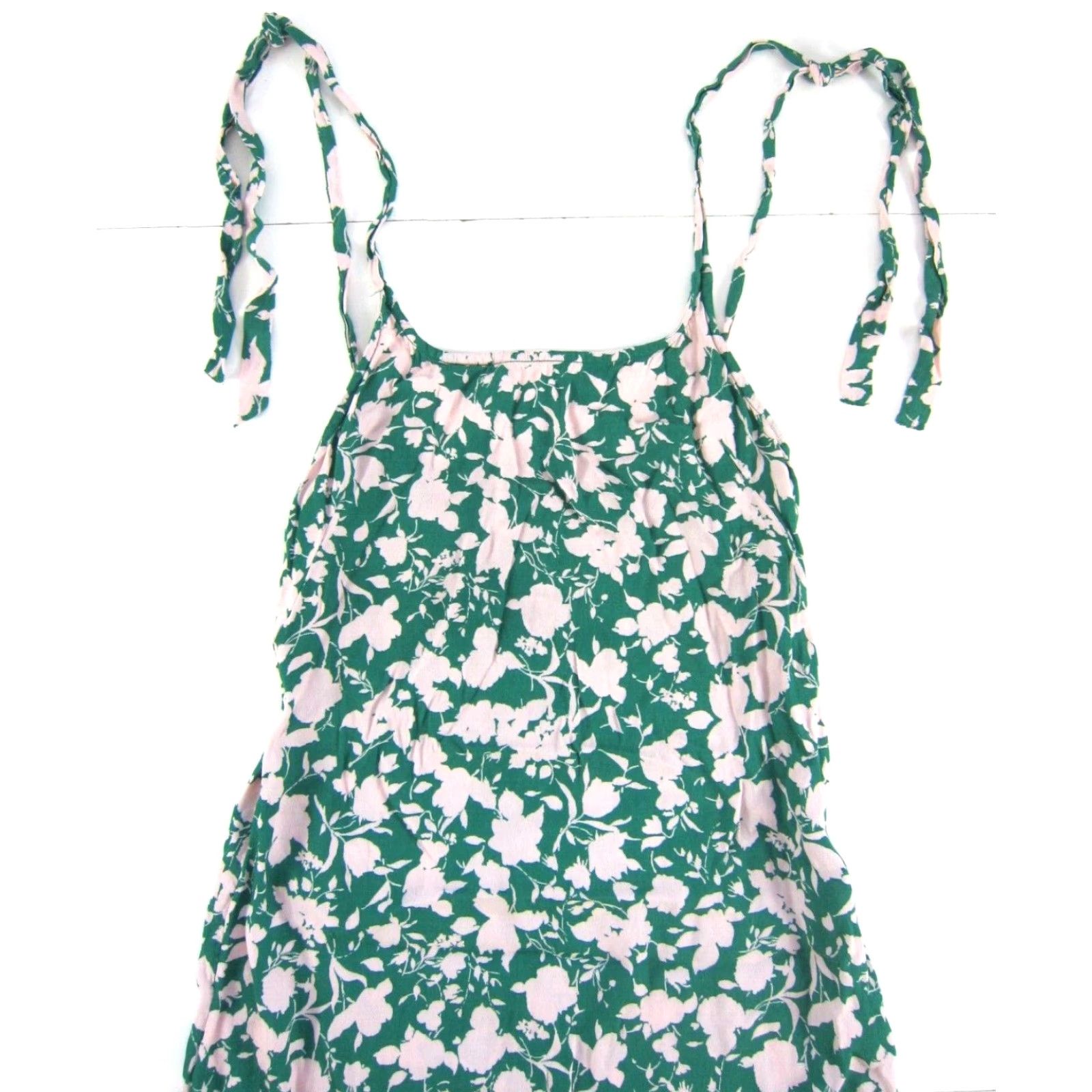 Vintage Free Assembly Green Floral Maxi Tank Slip Sun Dress M Size M / US 6-8 / IT 42-44 - 4 Thumbnail