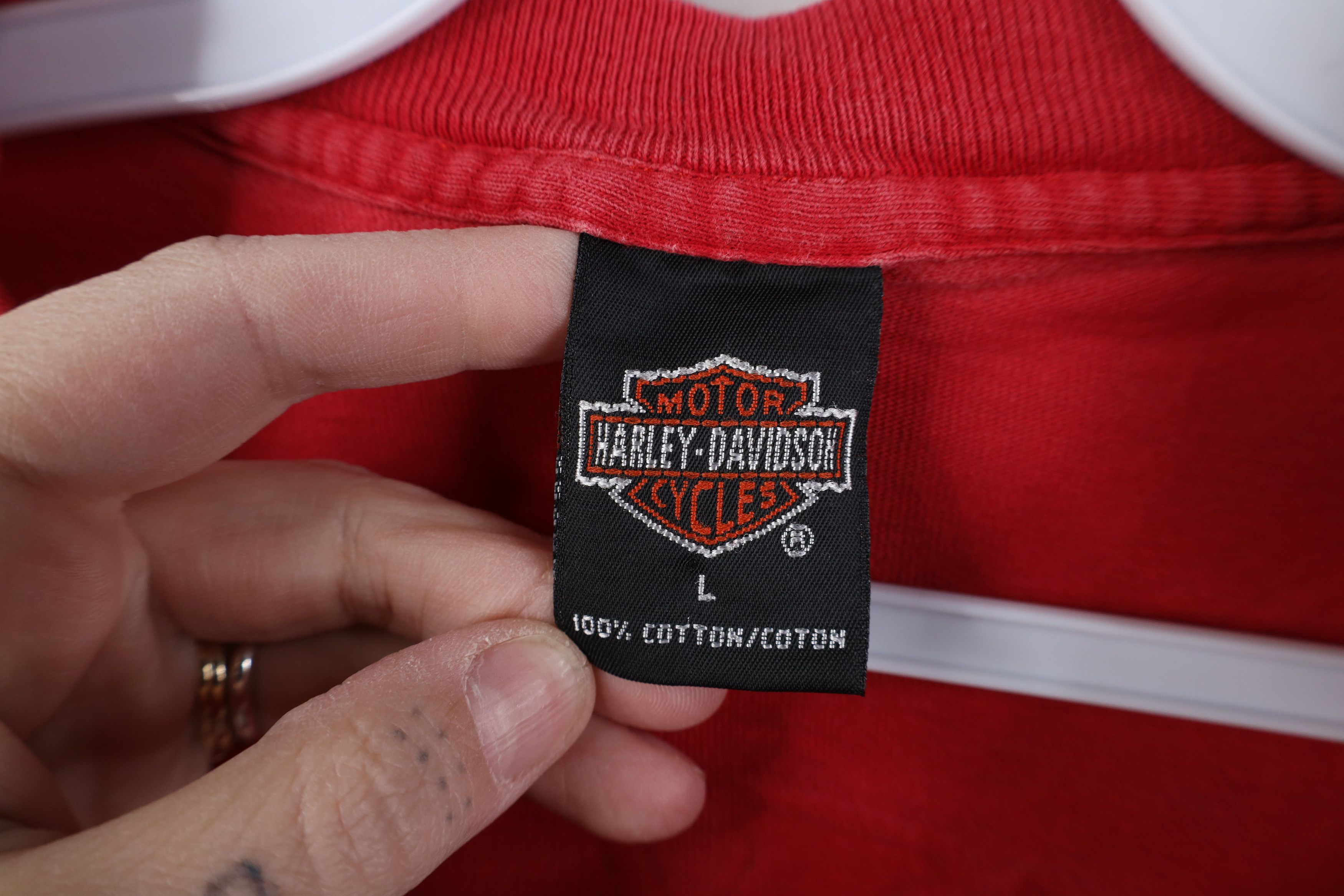 Harley Davidson Vintage 90s Harley Davidson Short Sleeve T-Shirt Red USA Size US L / EU 52-54 / 3 - 8 Thumbnail