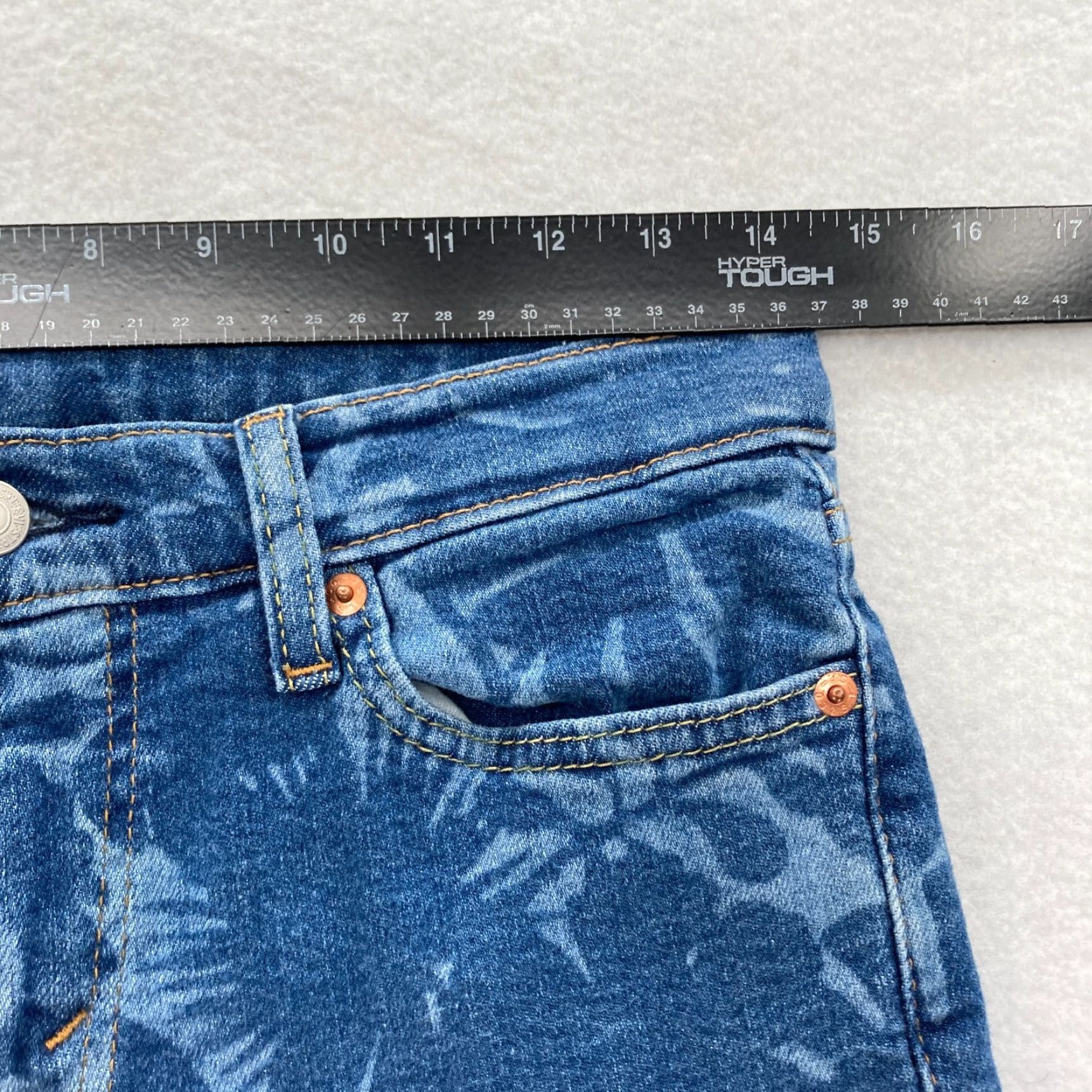 Levi's Levi's 511 Jeans Mens 29x30 Slim Straight Blue Floral Denim Stretch 5-Pocket Vacation Size US 29 - 7 Thumbnail