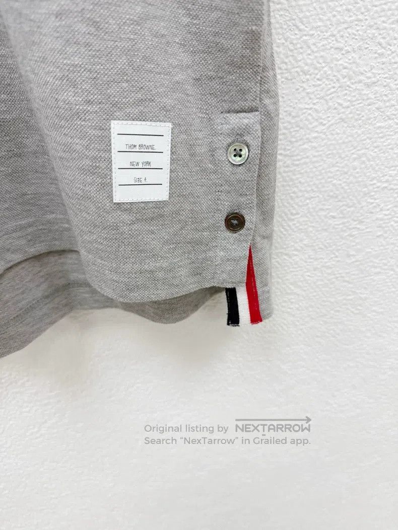 Thom Browne Thom Browne Stretch Knit Short-Sleeve Polo Shirt Size US S / EU 44-46 / 1 - 4 Thumbnail