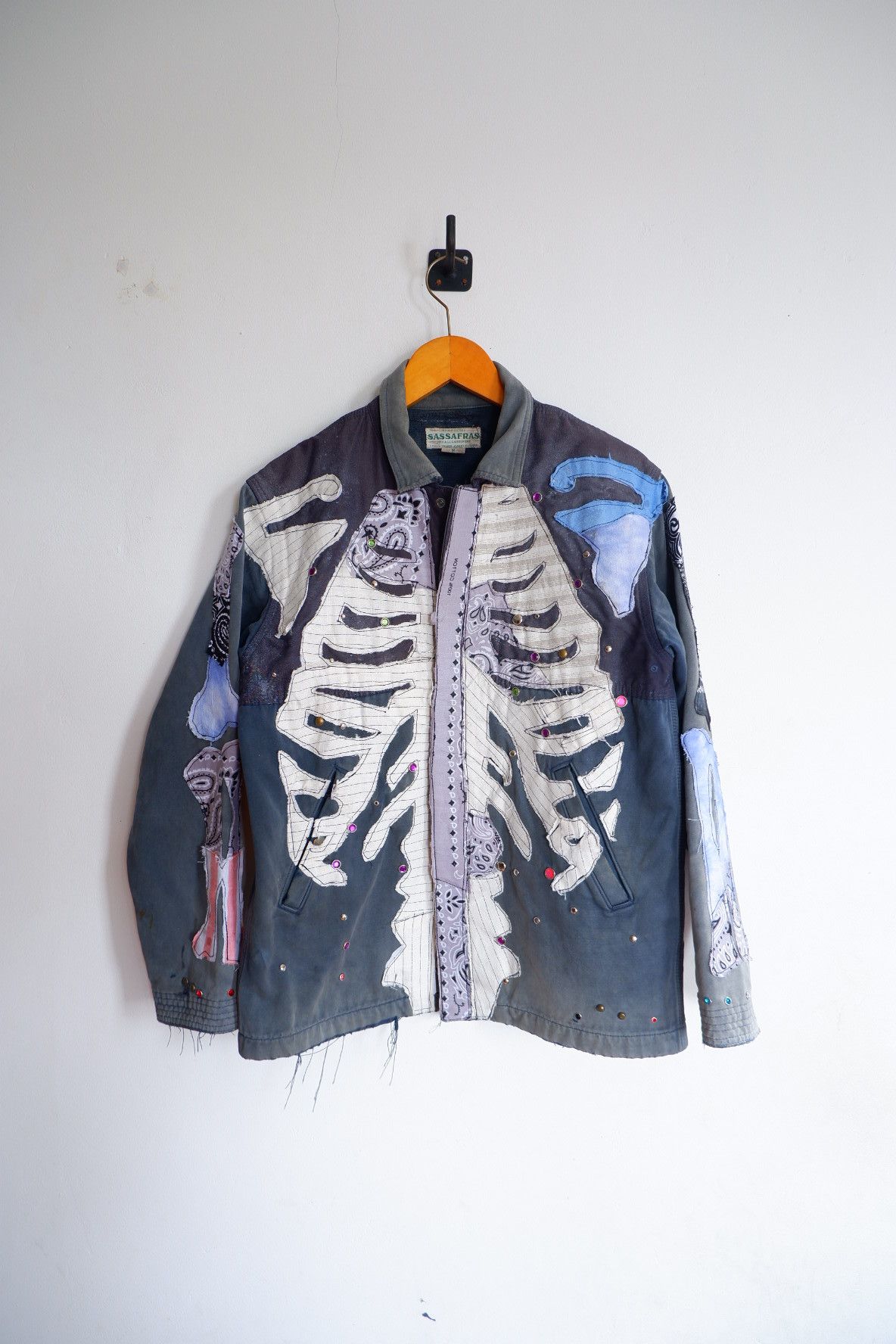 Sassafras Vintage Trashed Skull Custom Rework Jacket ArtEd02 Size US M / EU 48-50 / 2 - 11 Thumbnail