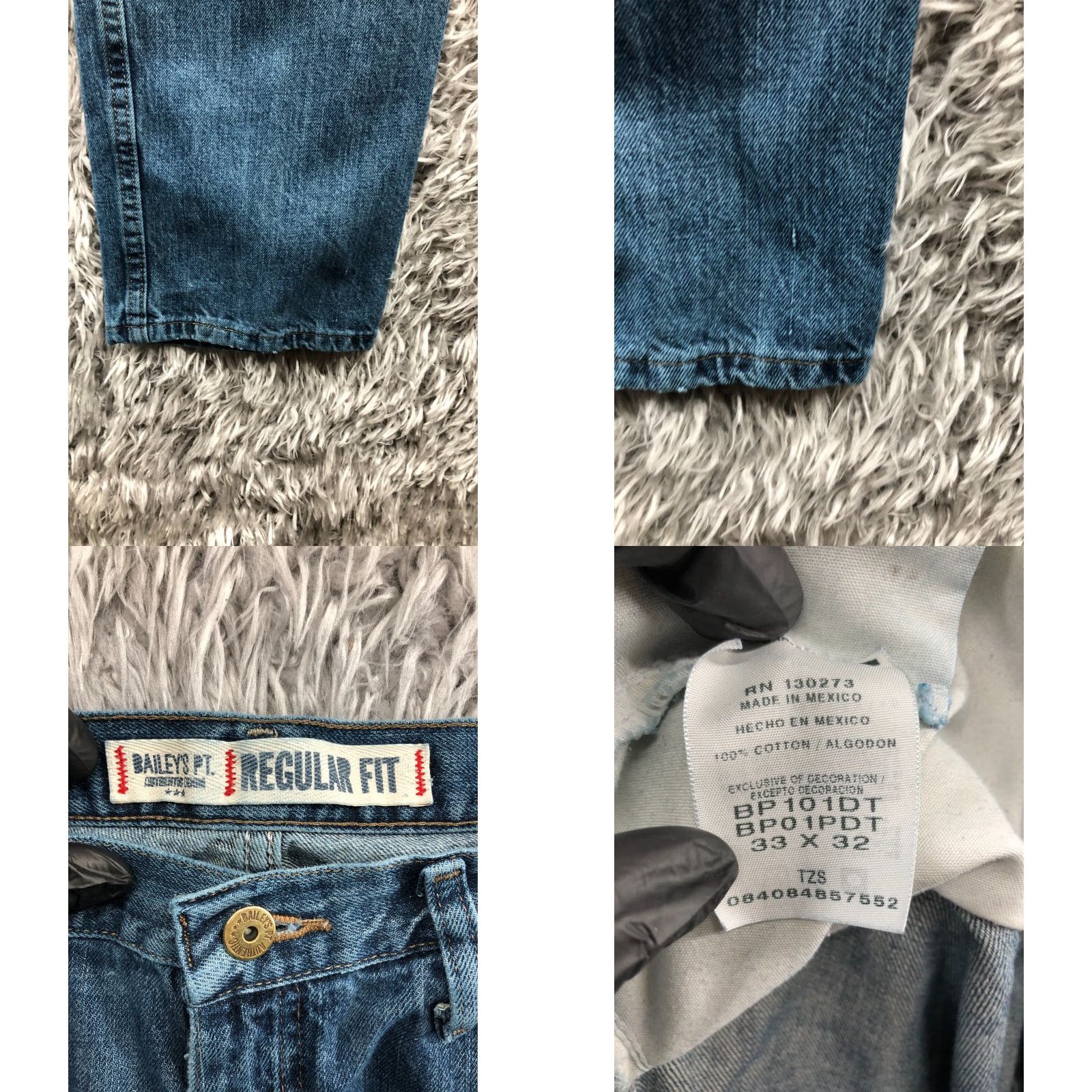 Vintage Bailey's Point Bailey's Point Jeans Style Straight 33x32 Mens Blue Denim 5-Pocket Regular Mid Rise Comfort Belt Loops Logo Size US 33 - 8 Thumbnail