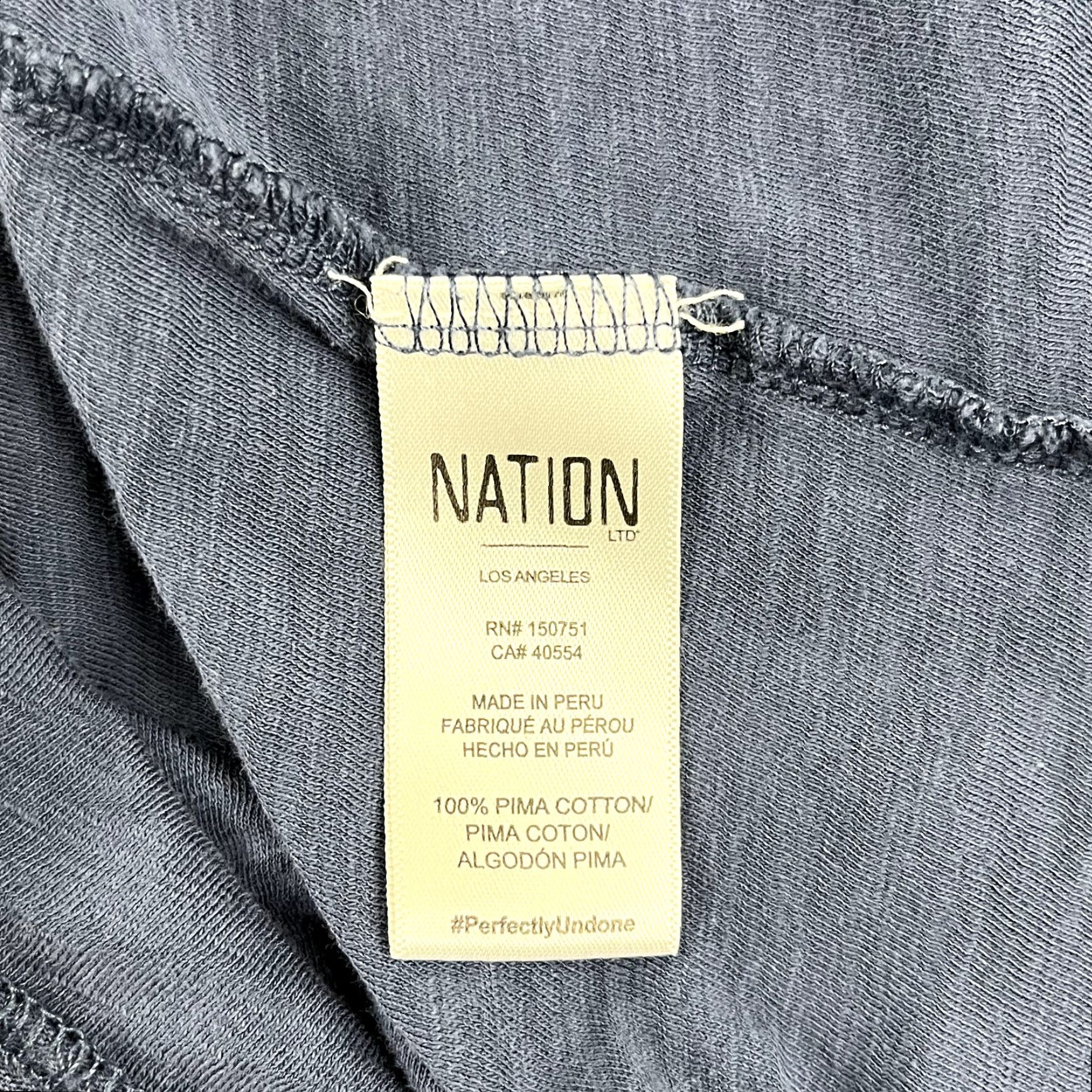 Nation LTD Nation LTD Top Womens Small Romy Modest Tee Blue Runched Puff Sleeves Jersey Size S / US 4 / IT 40 - 4 Thumbnail