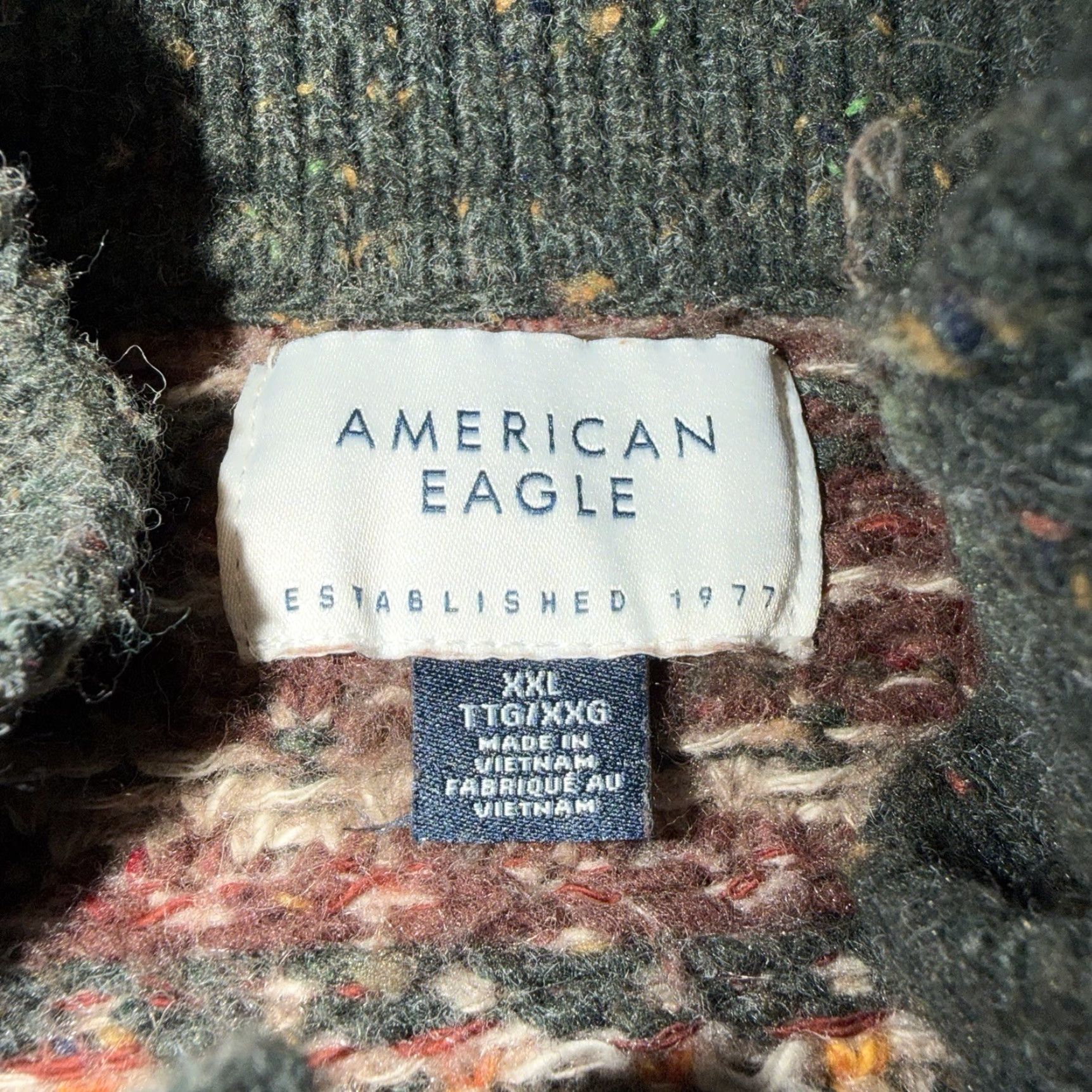 American Eagle Outfitters VINTAGE American Eagle Outfitters Striped Wool Blend Sweater 2XL Men Knits Pullover Crew Neck Green Y2K Preppy Academia Size US XXL / EU 58 / 5 - 2 Thumbnail