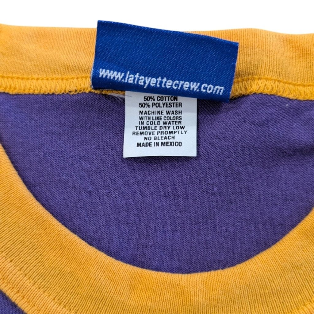 Lafayette 148 LFYT - Lafayette NY, Hoops Logo Ringer Shirt - L - Purple Size US L / EU 52-54 / 3 - 6 Thumbnail
