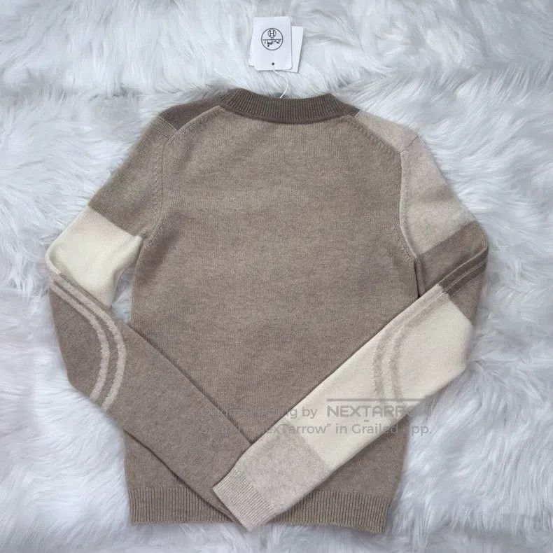 Hermes Hermes 100% Cashmere Top - Oatmeal Color Size XXS / US 00 / IT 34 - 2 Thumbnail