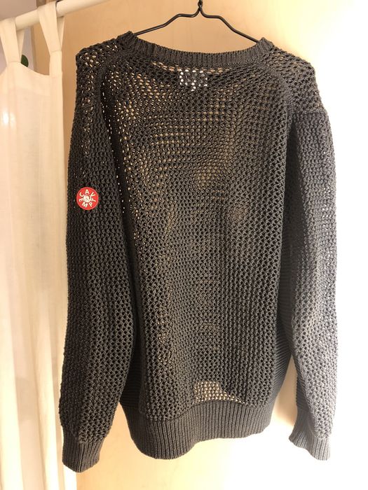 Cav Empt C.E Cav Empt Side Rib Loose Net Knit Charcoal Grailed