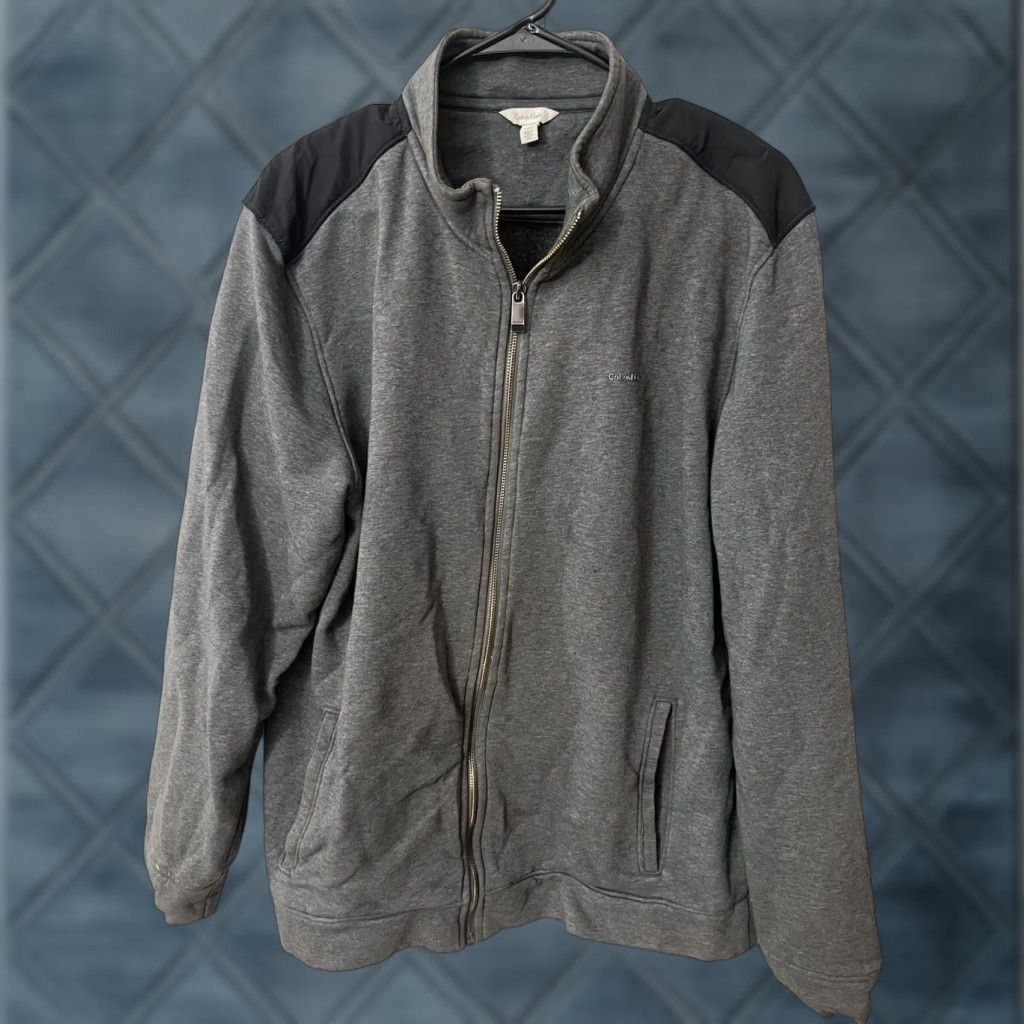 Calvin Klein Calvin Klein Mens Full Zip Long Sleeve Fleece Jacket Gray L Size US L / EU 52-54 / 3 - 1 Thumbnail