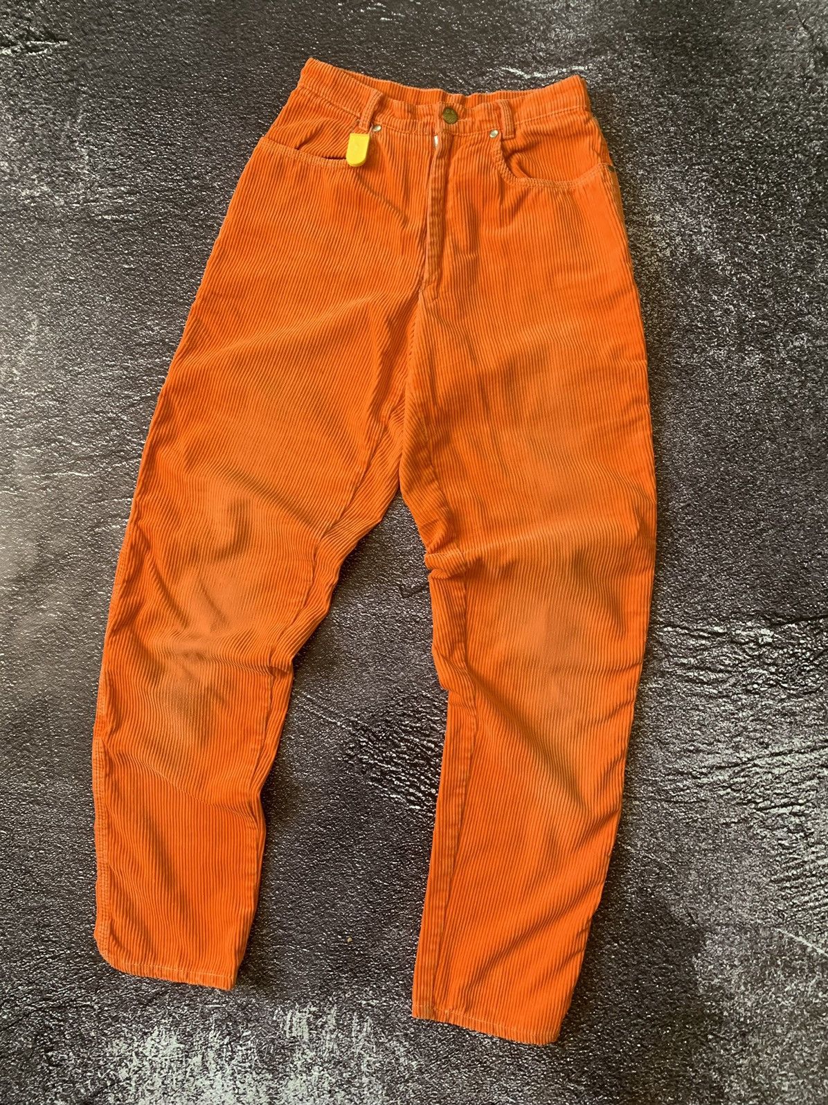 Fiorucci Fiorucci Corduroy Orange Velvet Trousers Safety Jeans Size 25" / US 0 / IT 36 - 4 Thumbnail