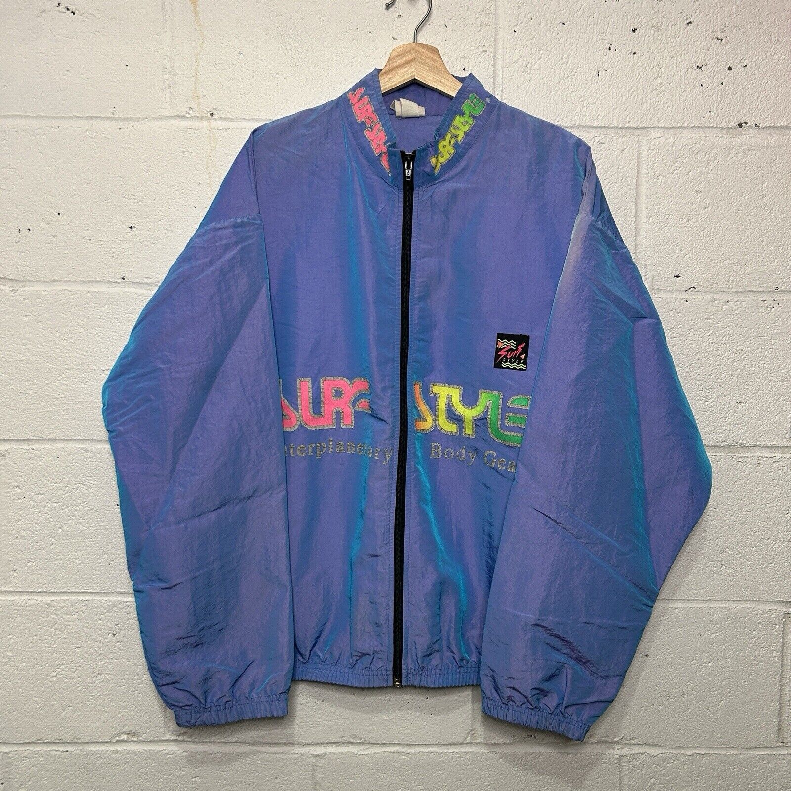 Other Vintage Surf Style Iridescent Windbreaker Jacket & Pants Size US XL / EU 56 / 4 - 1 Thumbnail
