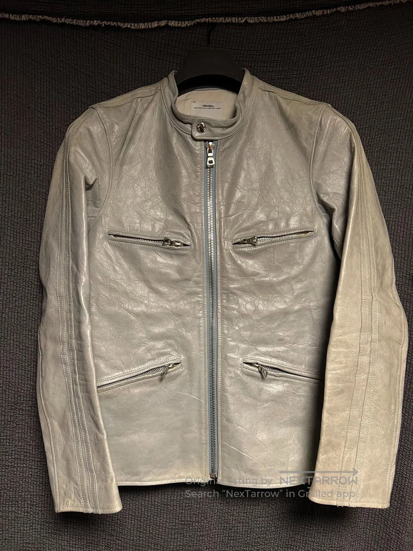 visvim munro riders jacket in horsehide.