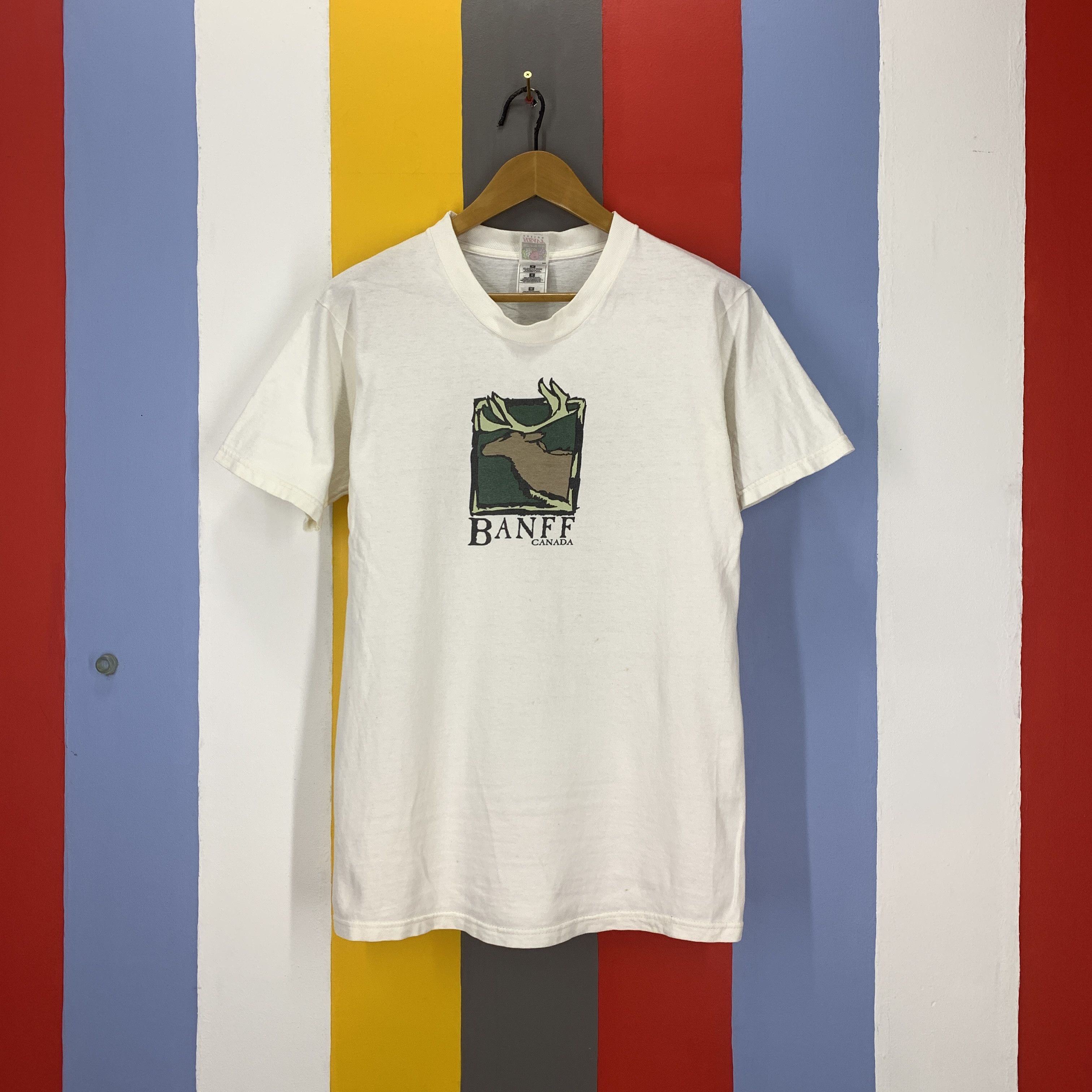 Fruit Of The Loom Vintage BANFF CANADA Crew Neck T Shirt #1792/07 Size US M / EU 48-50 / 2 - 1 Thumbnail