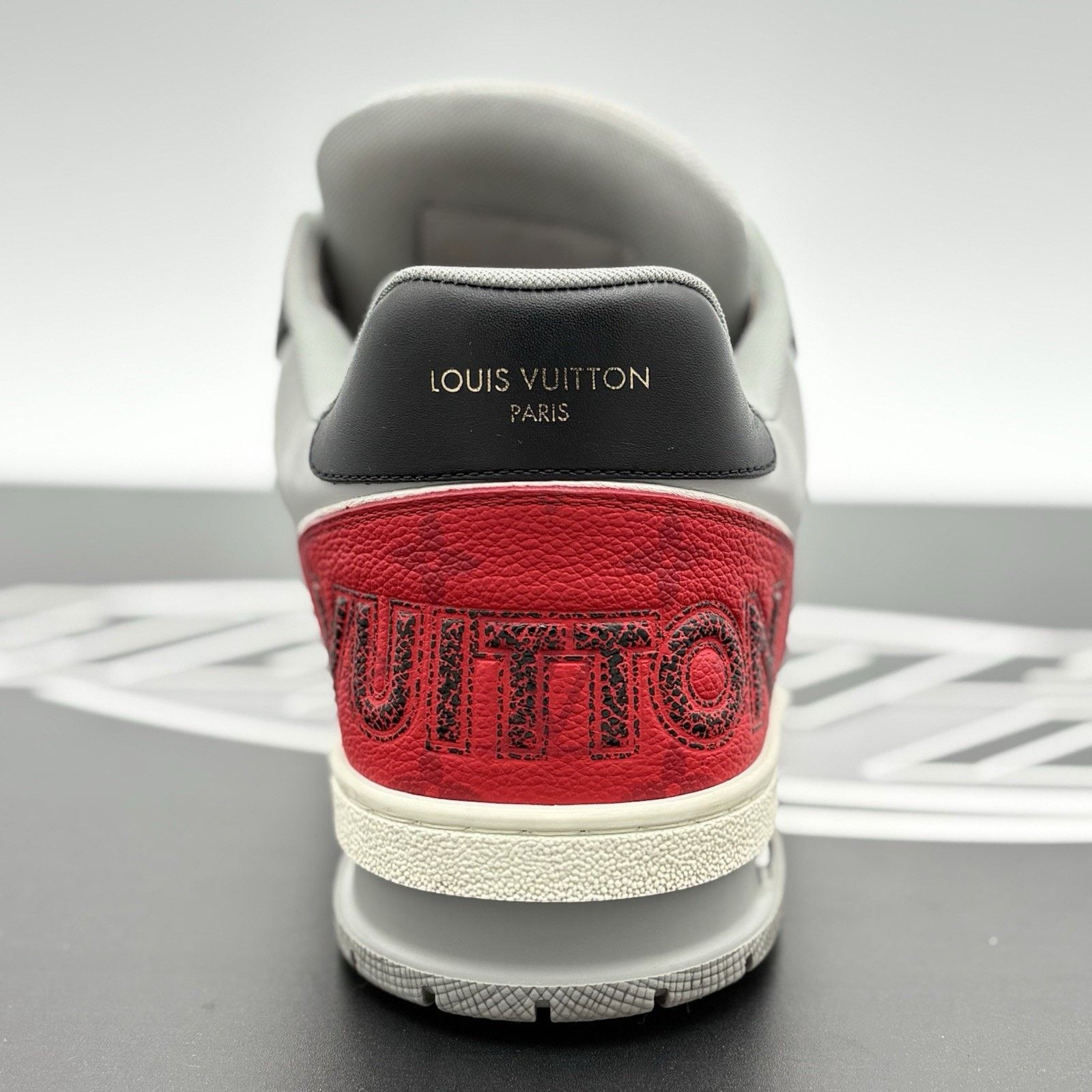 Louis Vuitton Louis Vuitton Trainer Strap ' Red Grey Black ' | CLEAN! Size US 11 / EU 44 - 3 Thumbnail