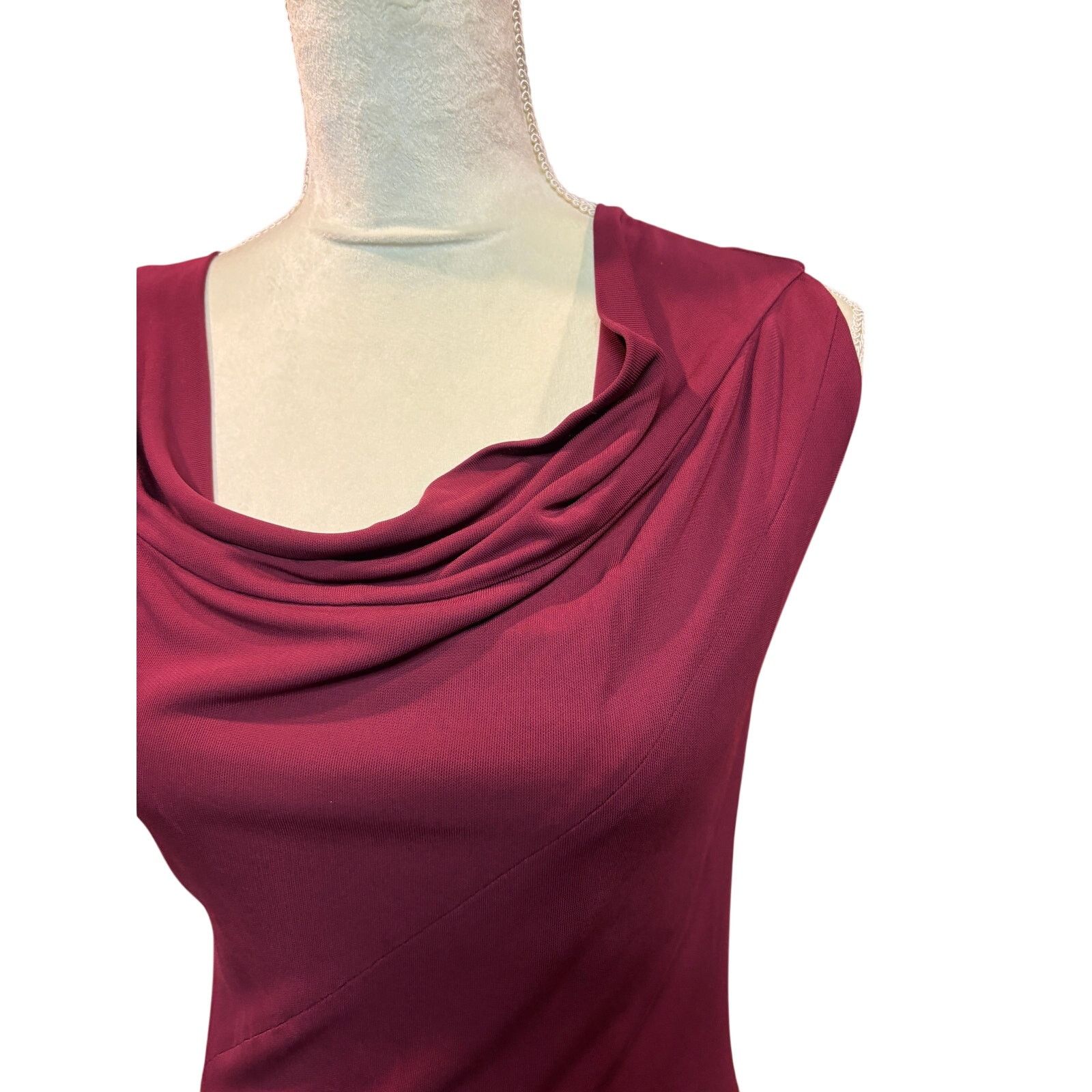 Narciso Rodriguez Narciso Rodriguez Burgundy Midi Dress Size 44 Size M / US 6-8 / IT 42-44 - 7 Thumbnail