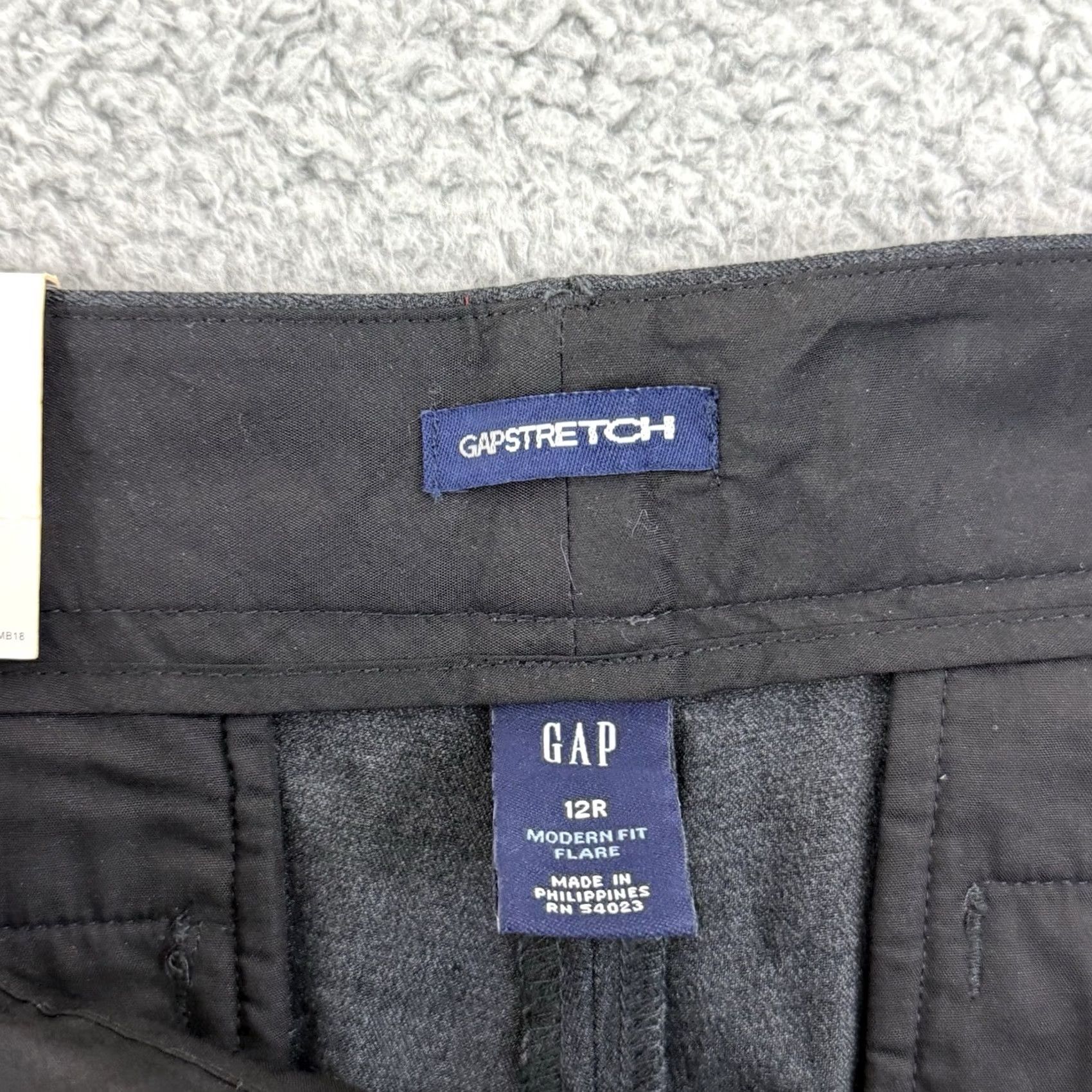 Gap VINTAGE Gap Pants Womens 12 Black Flared Trouser Stretch 34x34 NWT City 90s Dress Pants Women Size 34" / US 12 / IT 48 - 5 Thumbnail