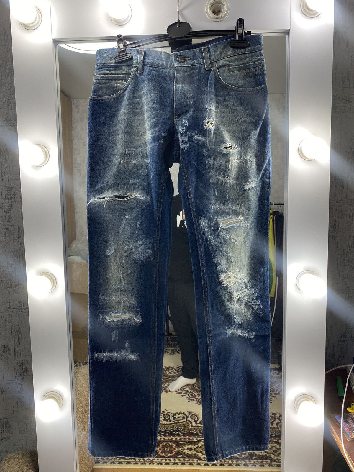 Dolce & Gabbana Dolce & Gabbana #14 Classic Destroyed Denim Jeans Size US 44 / EU 60 - 9 Thumbnail