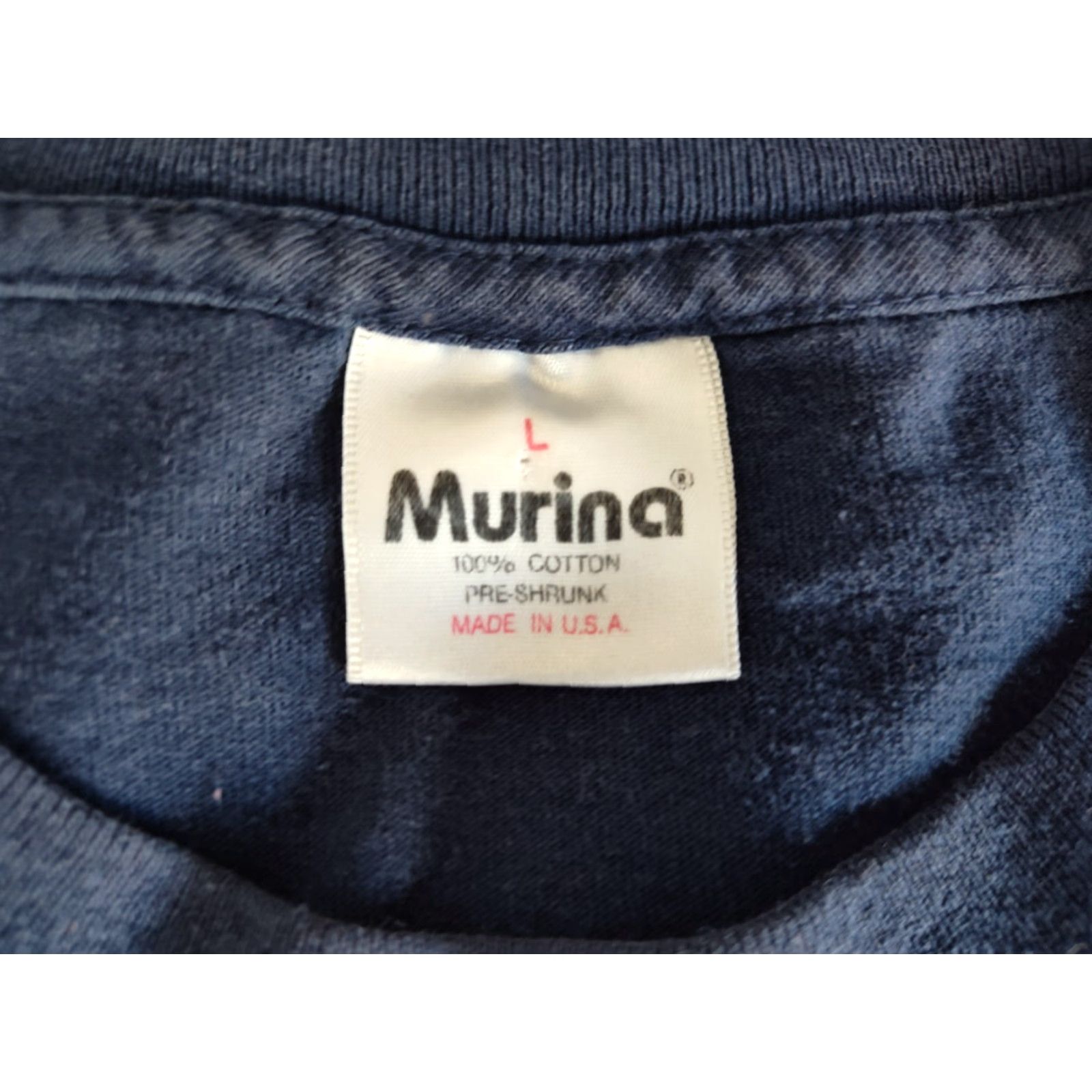 Vintage VINTAGE Murina Bourbon St New Orleans Single Stitch Tee Mens Large Blue 90s Embroidered Crew Neck Short Sleeve Cotton T-Shirt Made USA Size US L / EU 52-54 / 3 - 3 Thumbnail