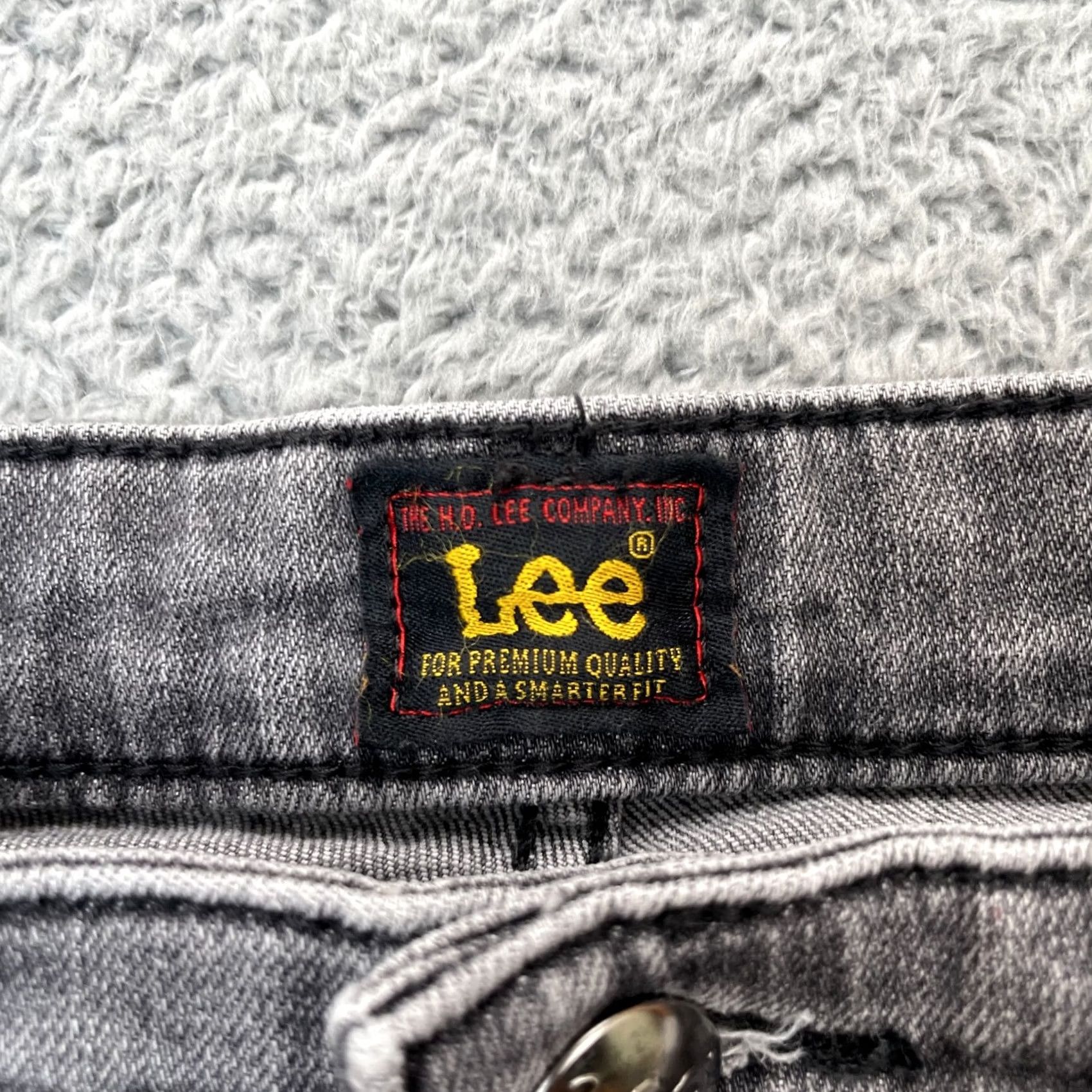 Lee VINTAGE Lee Jeans Womens 2M Gray Heritage Flared Leg Denim Cotton High Rise Raw Hem Jeans Mens? Size 26" / US 2 / IT 38 - 3 Thumbnail