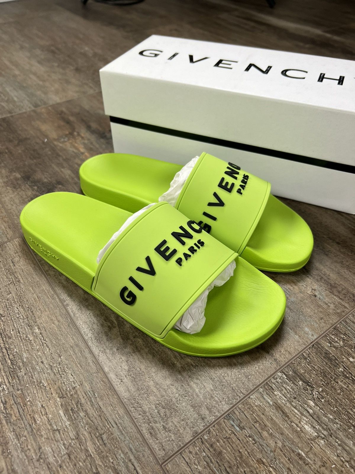 Givenchy BRAND NEW Givenchy Pool Slide Green Grailed