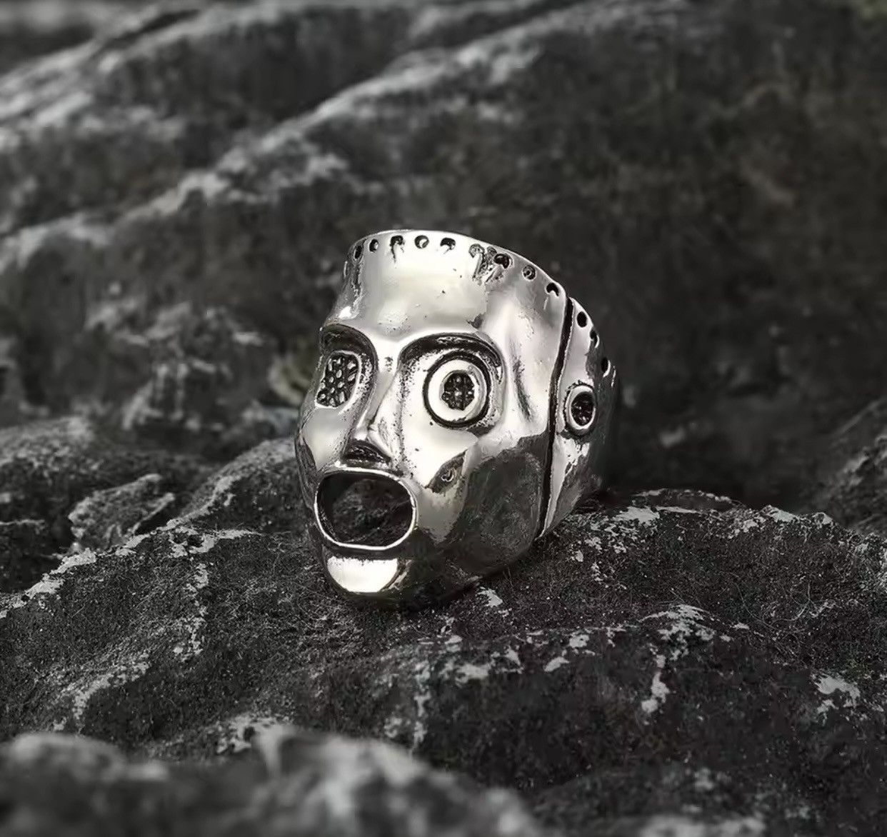 Jewelry × Vintage Retro Skull Mask Ring Size ONE SIZE - 2 Thumbnail