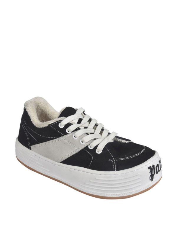 Palm Angels o1y0325 Logo Low-Top Sneakers in Black/Grey Size US 8 / EU 41 - 2 Thumbnail