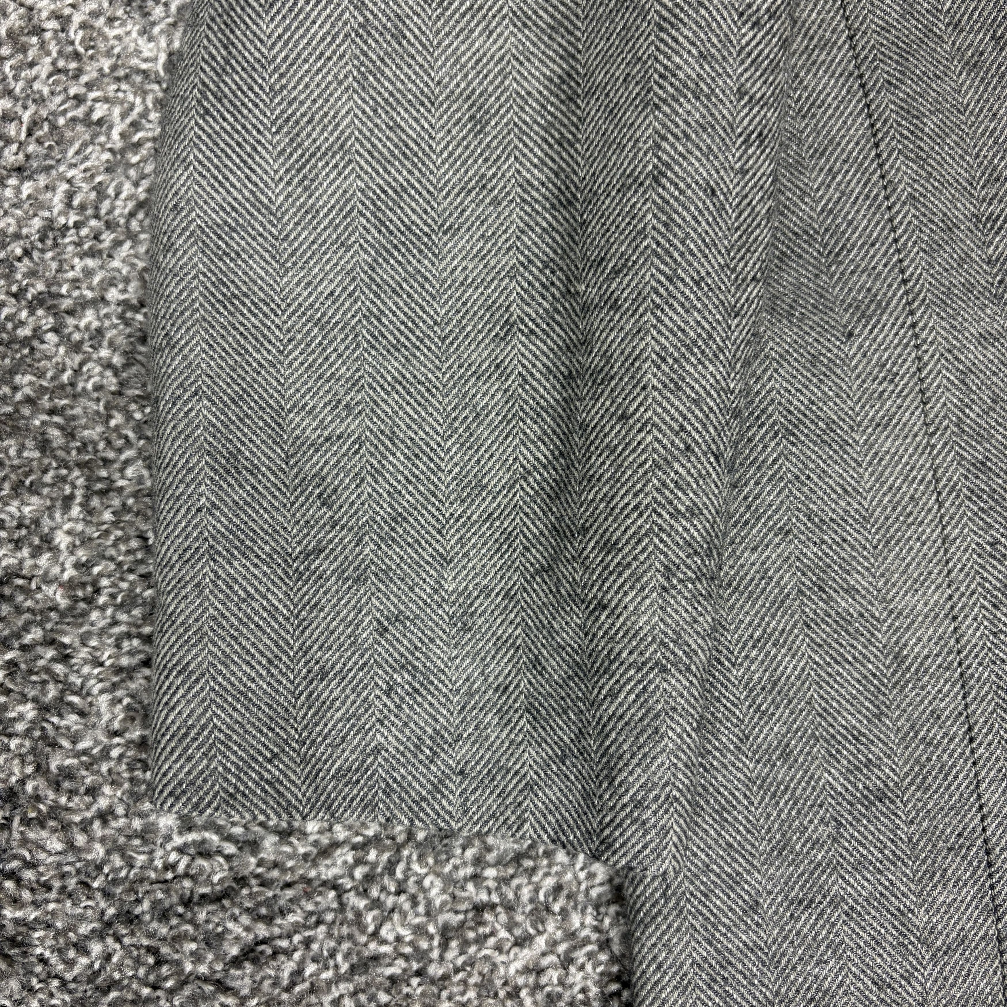 Other Material London Grey Herringbone Long Coat, Size L Size US L / EU 52-54 / 3 - 8 Thumbnail