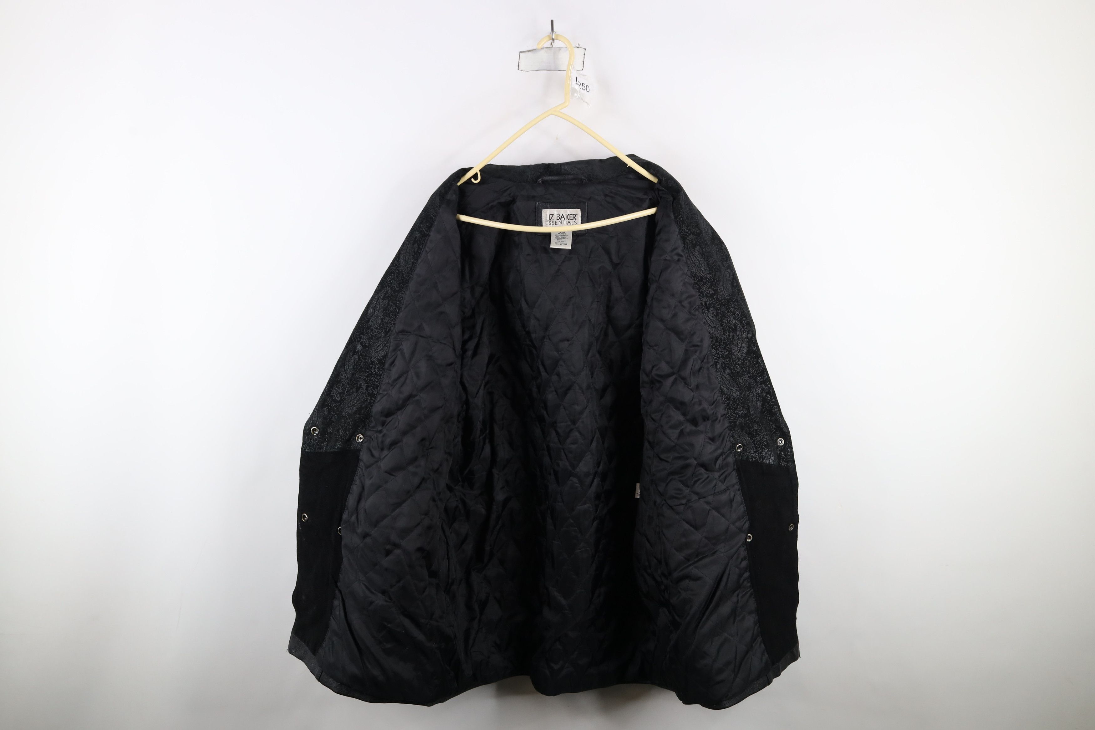 Vintage Vintage 90s Streetwear Goth Paisley Leather Jacket Black Size L / US 10 / IT 46 - 9 Thumbnail