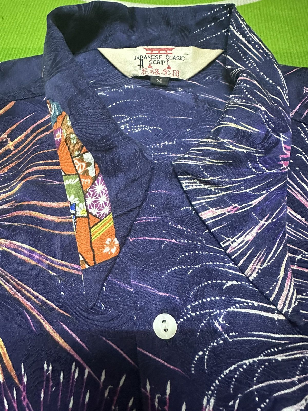 Vintage Vtg Nagaoki Hanabi Hawaii silk shirt Size US M / EU 48-50 / 2 - 3 Thumbnail