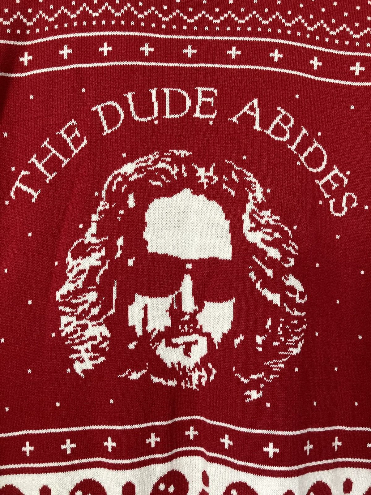 Ripple Junction BIG LEBOWSKI THE DUDE ABIDES UGLY CHRISTMAS SWEATER MOVIE L Size US L / EU 52-54 / 3 - 3 Thumbnail
