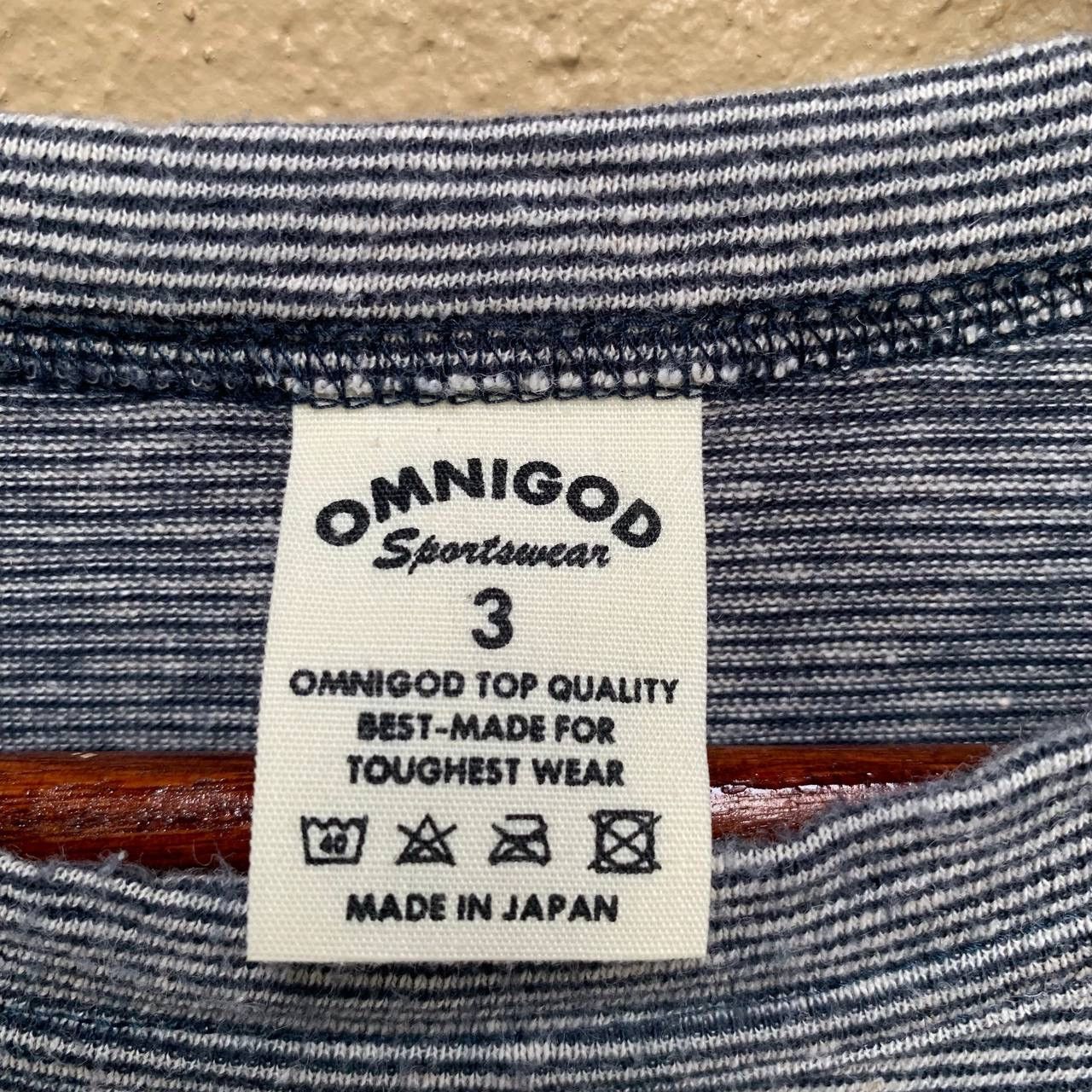 OMNIGOD Rare Omnigod Japan Stripe Single Pocket Tees Size US L / EU 52-54 / 3 - 5 Thumbnail