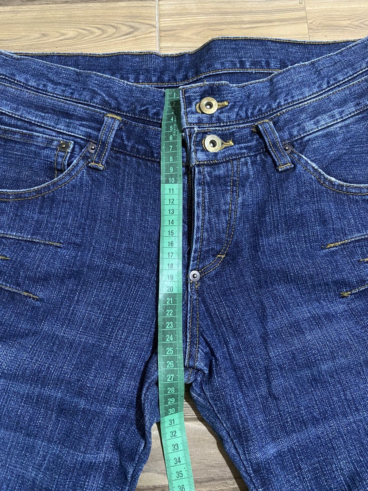 If Six Was Nine × Japanese Brand × Le Grande Bleu (L.G.B.) 🇯🇵 NIL ADMIRARI DOUBLE WAIST SNAKE FLARED JEANS Size US 30 / EU 46 - 17 Thumbnail