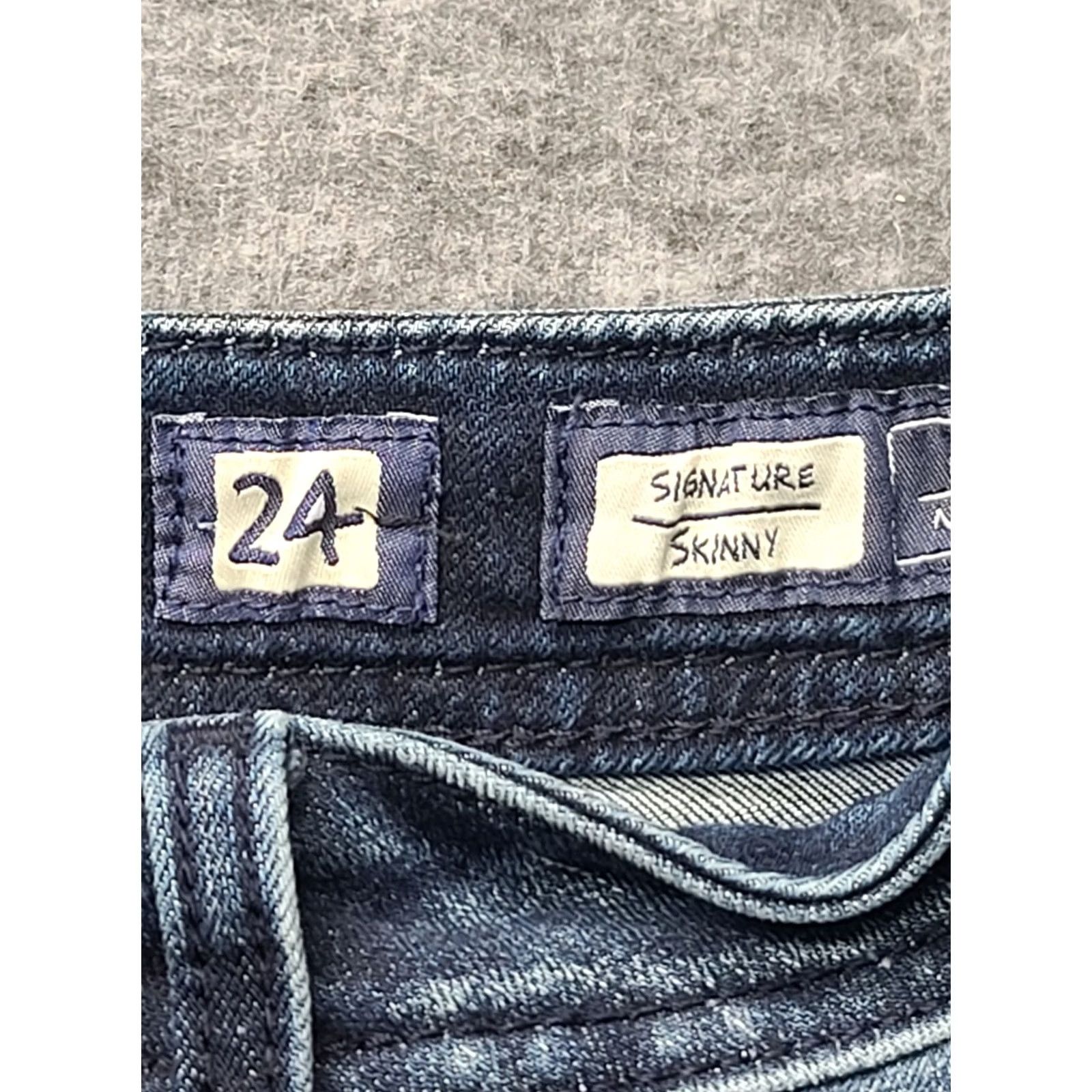 Miss Me Miss Me Jeans Womens 24x30 Skinny Rise Ankle Stretch Distressed Denim 5-Pocket Blue Cowboy Western Y2K Shirt? Size 42" / US 20 - 3 Thumbnail
