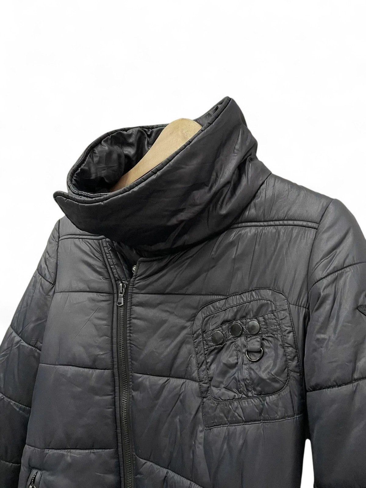 Diesel Diesel Black Puffer Jacket Asymmetrical Zip Moto Size S / US 4 / IT 40 - 6 Thumbnail