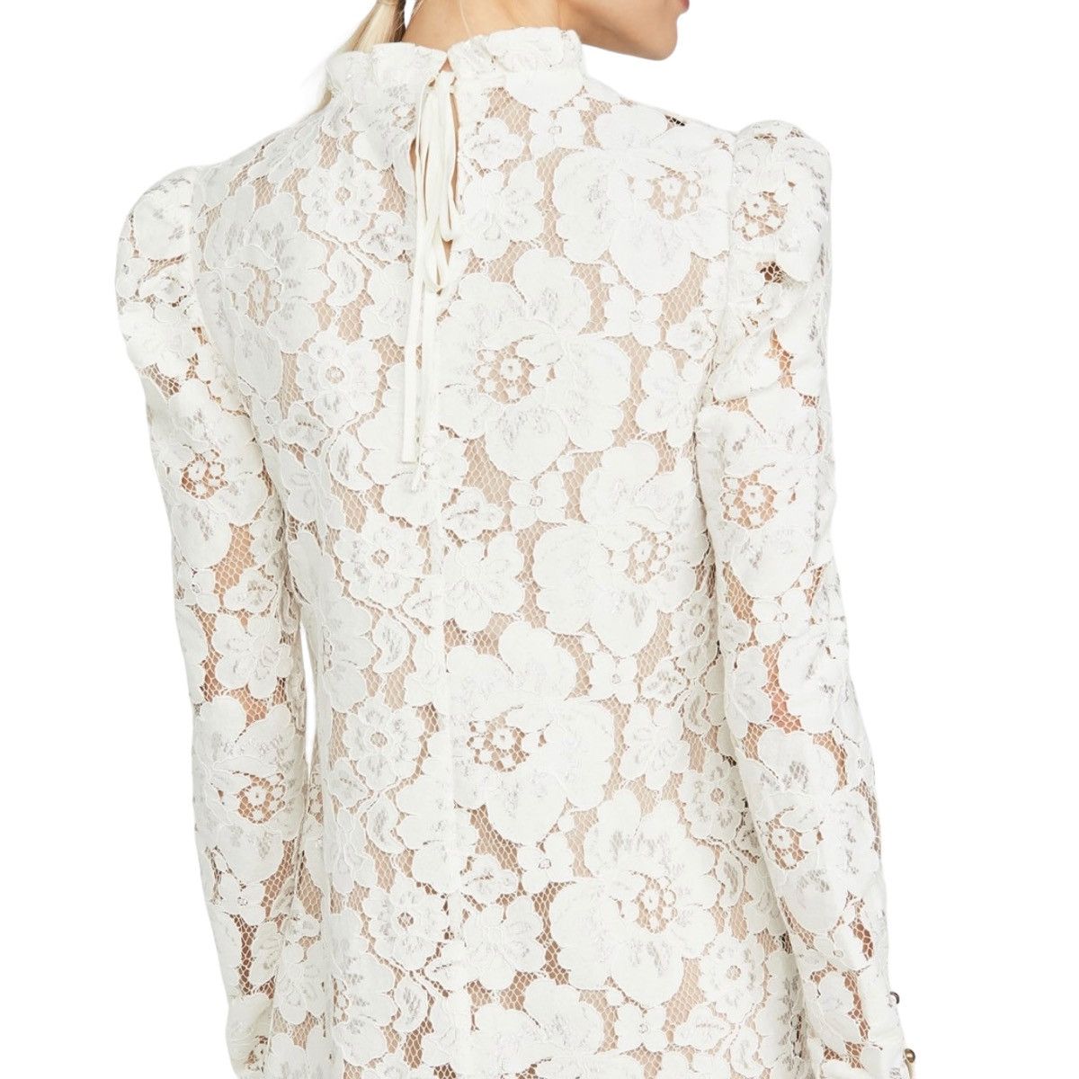 Wayf Emma puff sleeve lace dress