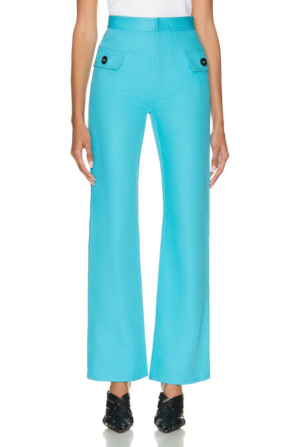 Bottega Veneta o1n1vont0425 Double Cotton Canvas Trouser in Dip Size 27" / US 4 / IT 40 - 1 Thumbnail