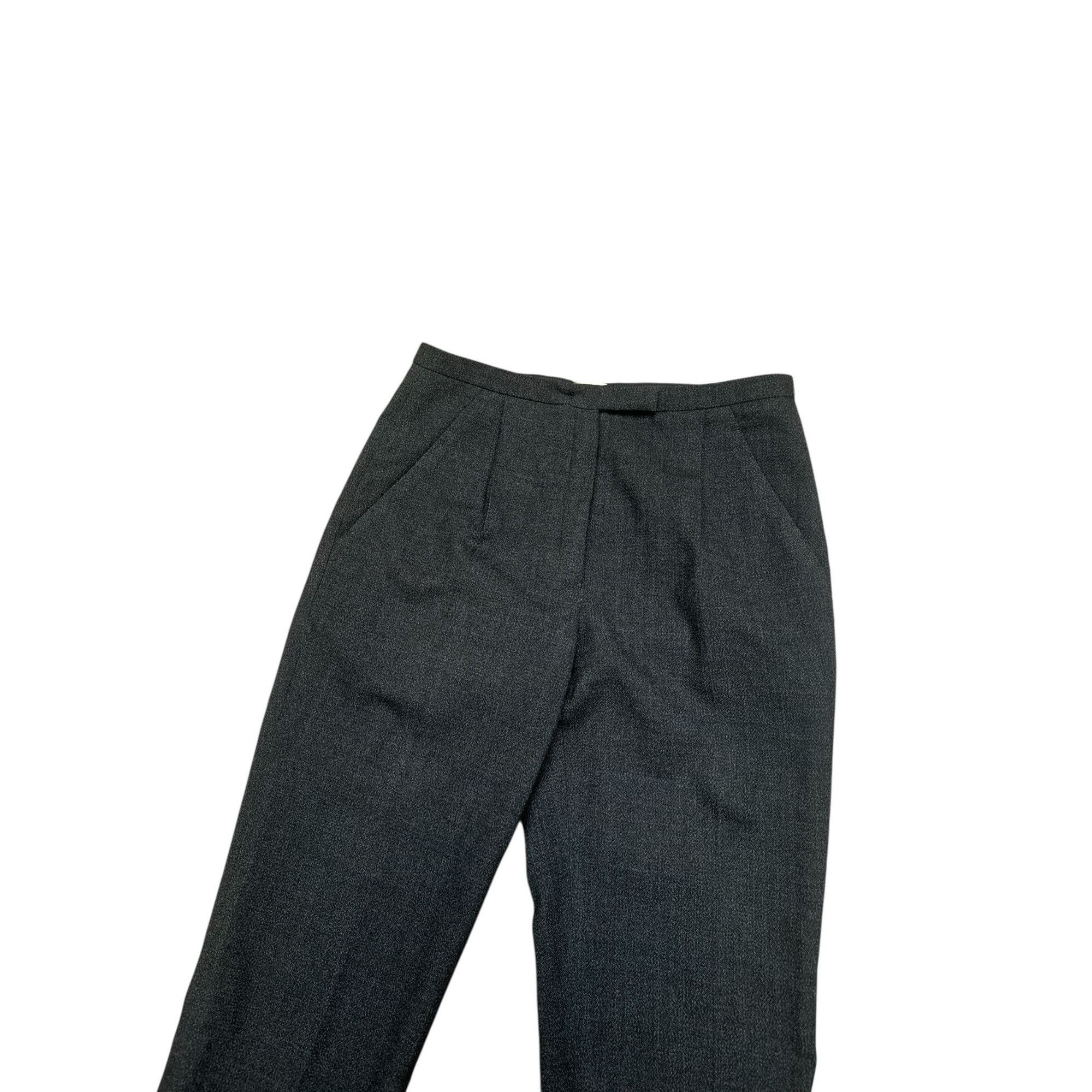 Hermes Classic Grey Virgin Wool Tailored Trousers Size 25" / US 0 / IT 36 - 2 Thumbnail